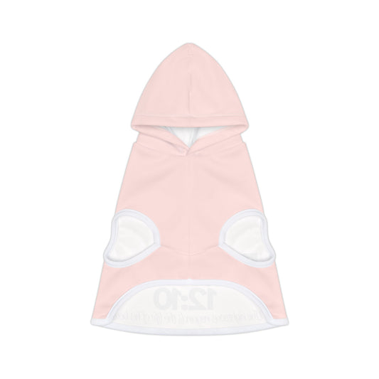 Pet Hoodie- Pink "Proverbs 12:10" Paw Print Bible Verse Dog Hoodie