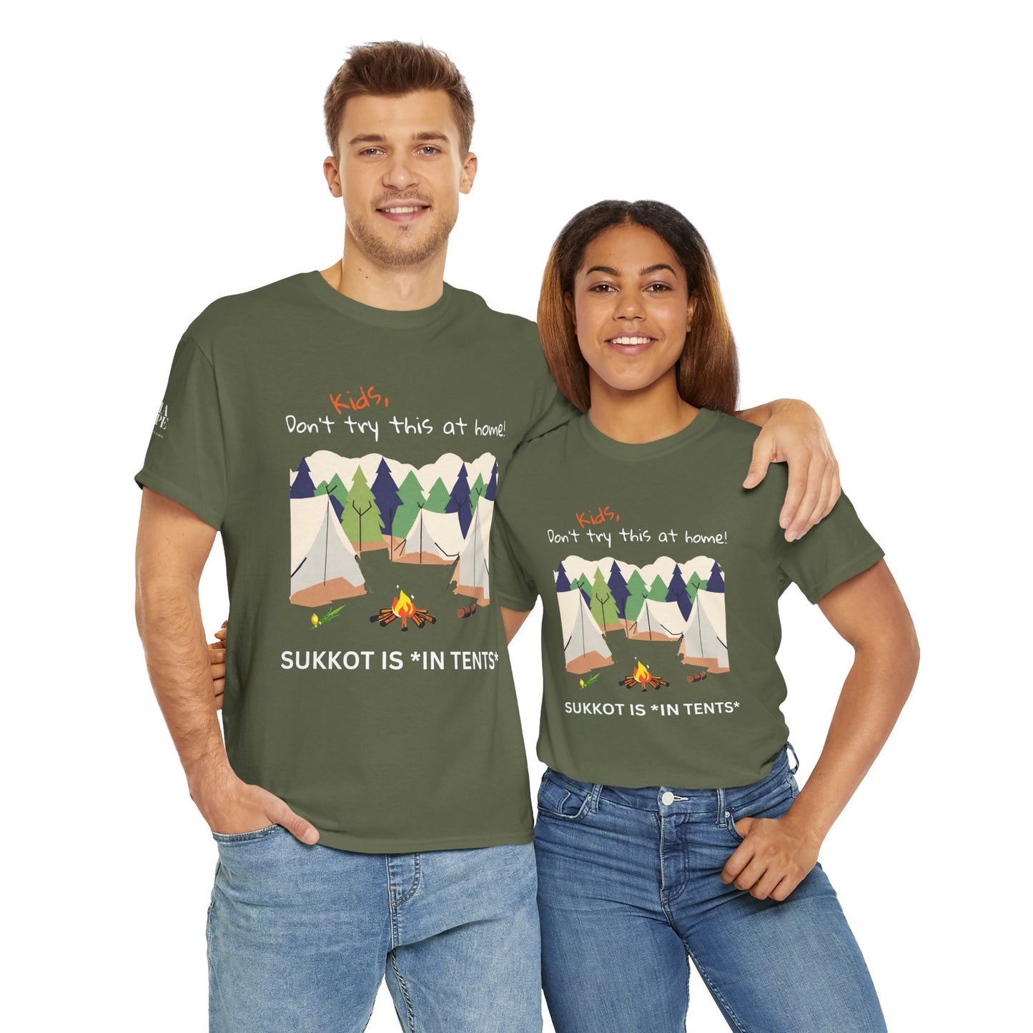 Kids, Don't Try This At Home Sukkot Shirt, dark colors