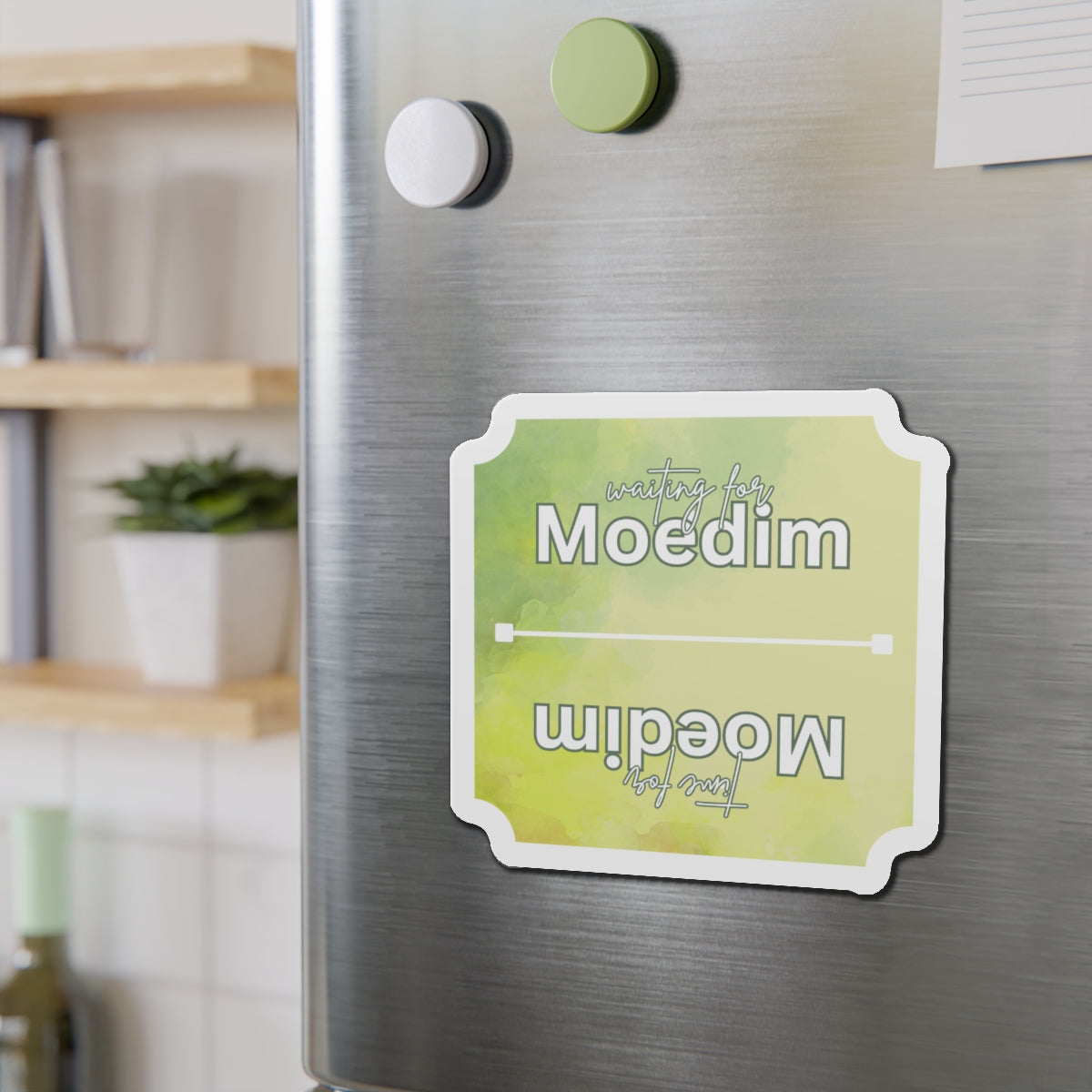 Yellow Watercolor Moedim Magnet Waiting VS Time for the Moedim