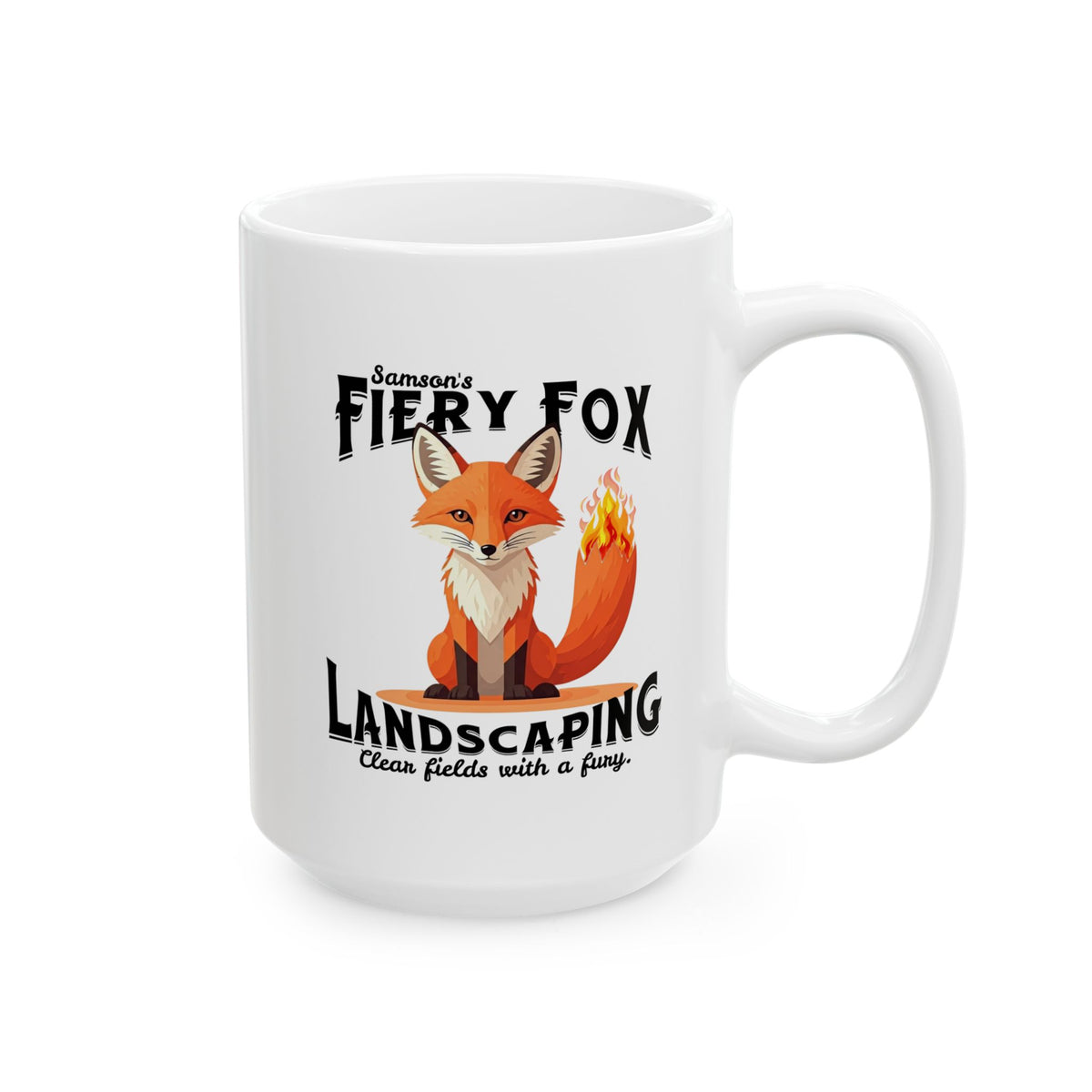 Mug - Fiery Fox Landscaping Samson Bible Funny Ceramic Mug (11oz, 15oz)