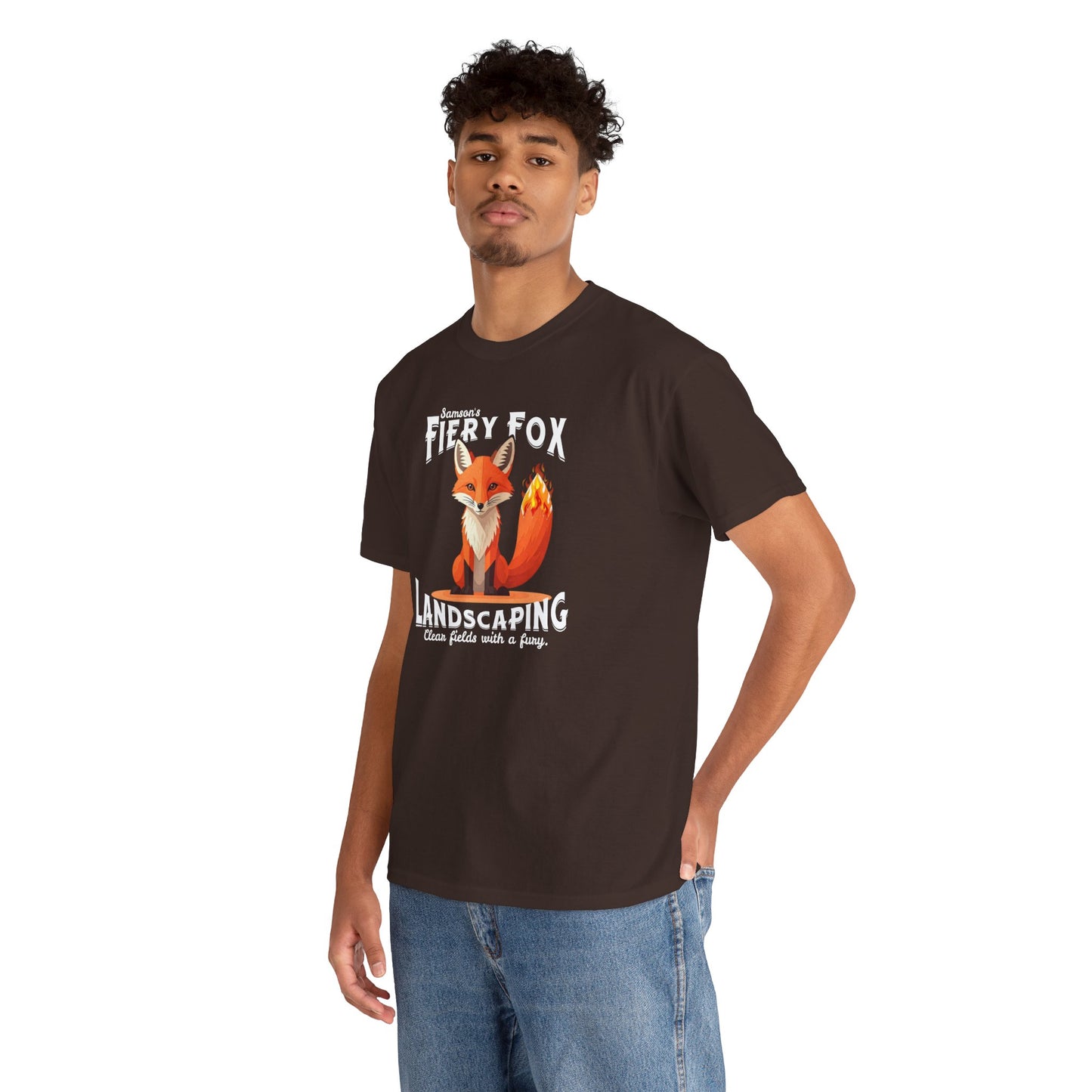 Fiery Fox Landscaping Unisex Heavy Cotton Tee - dark shades