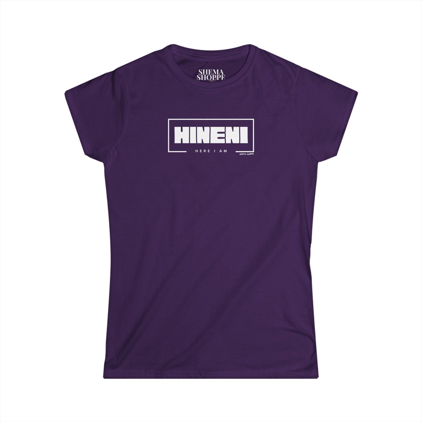 HINENI, Motivational Shirt, Softstyle Fashion, Everyday Wear, Gift for Her, Spiritual Apparel, Bible Inspired Tee