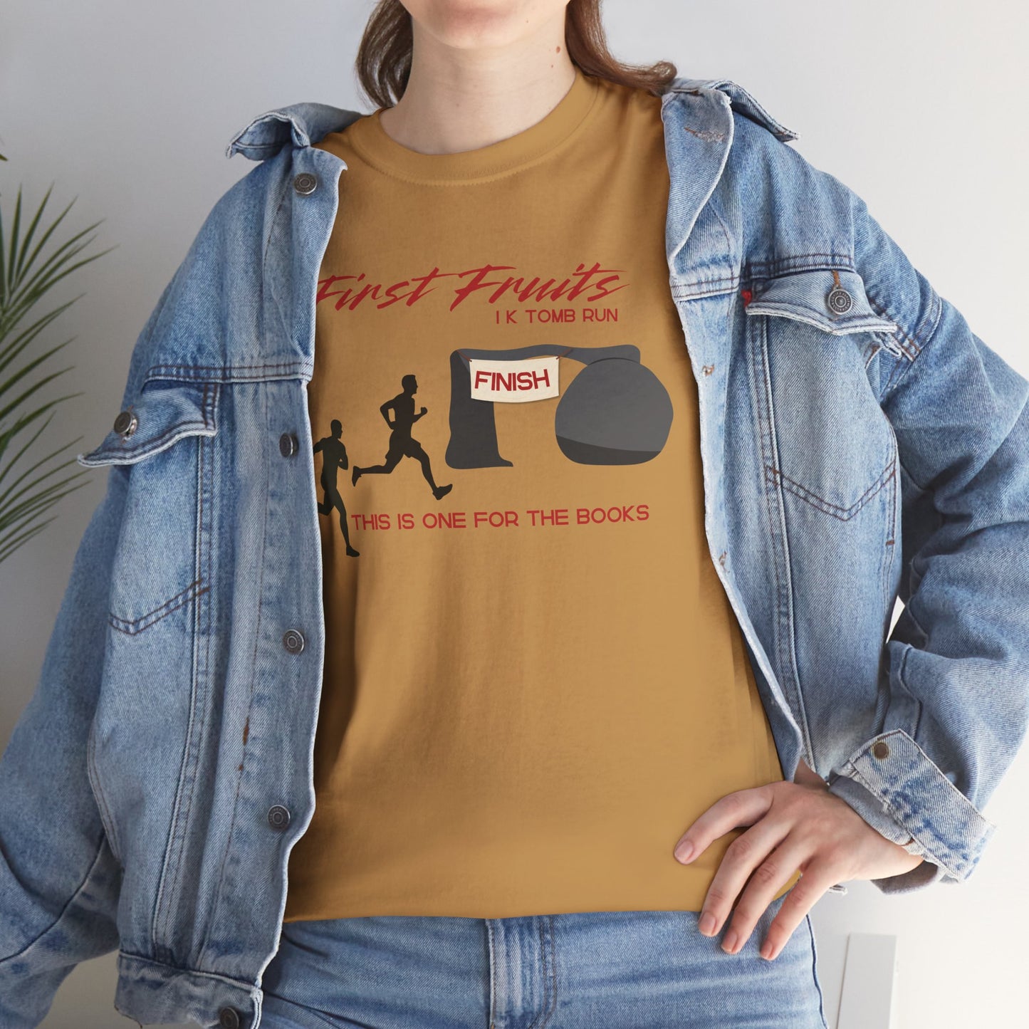 First Fruits 1k Tomb Run Unisex Tee - Funny Biblical Design