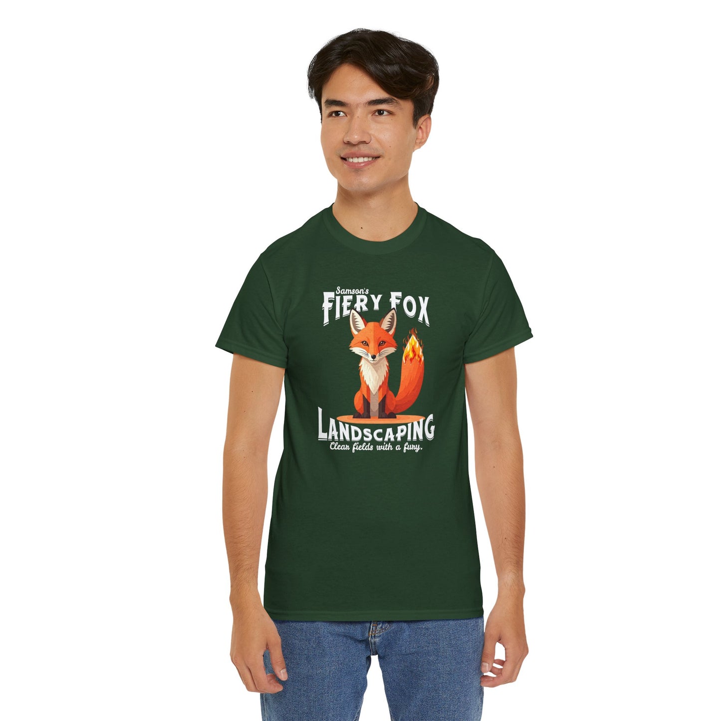 Fiery Fox Landscaping Unisex Heavy Cotton Tee - dark shades