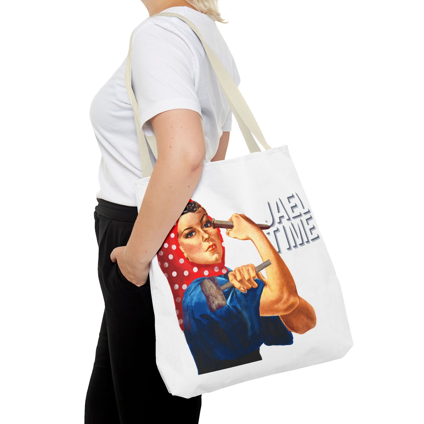 Tote Bag - Jael Time Empowering Design Tent Peg and Hammer Bag