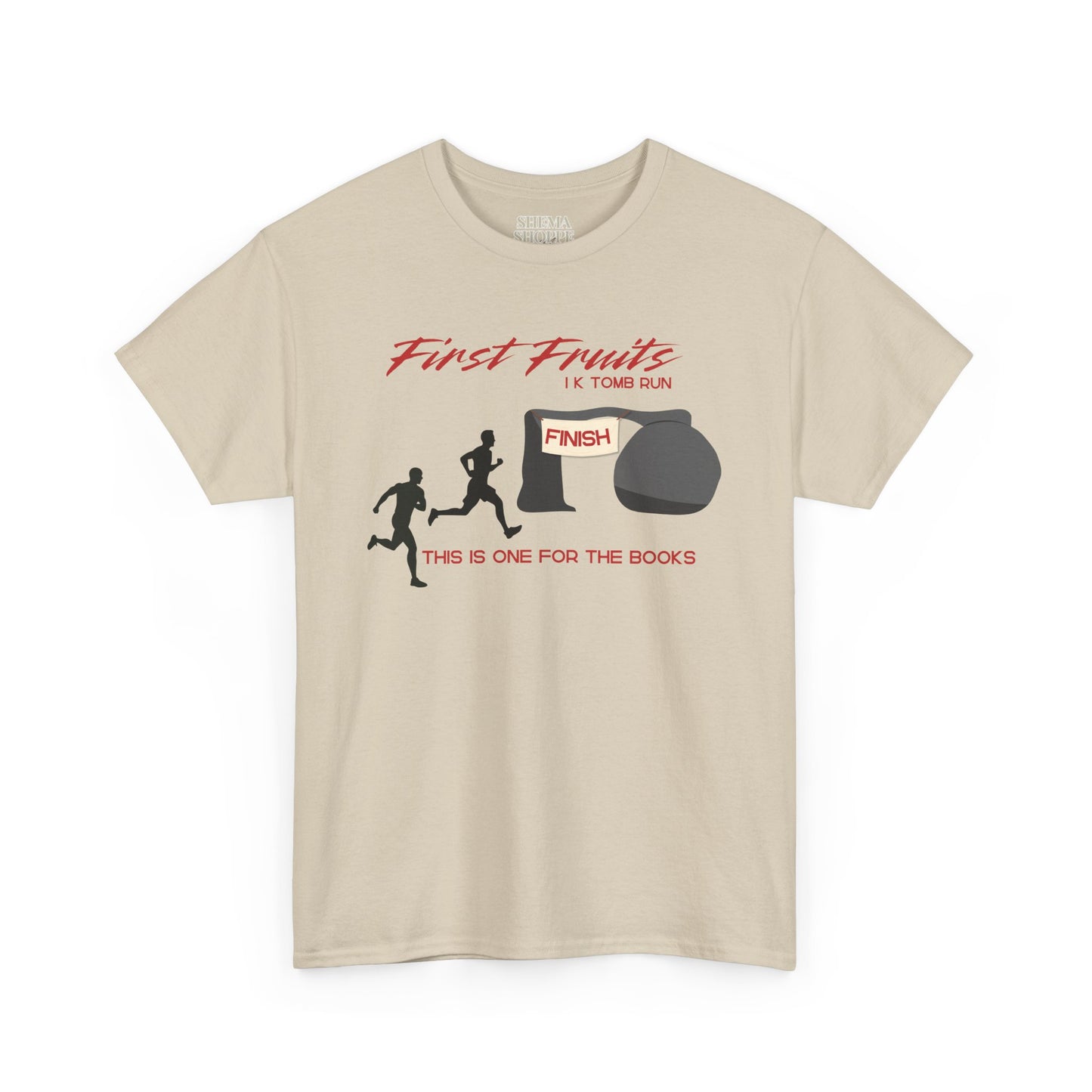 First Fruits 1k Tomb Run Unisex Tee - Funny Biblical Design