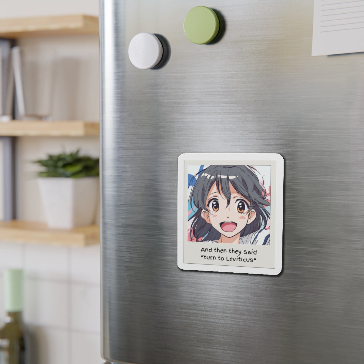 Anime style photo Leviticus Die-Cut Magnets