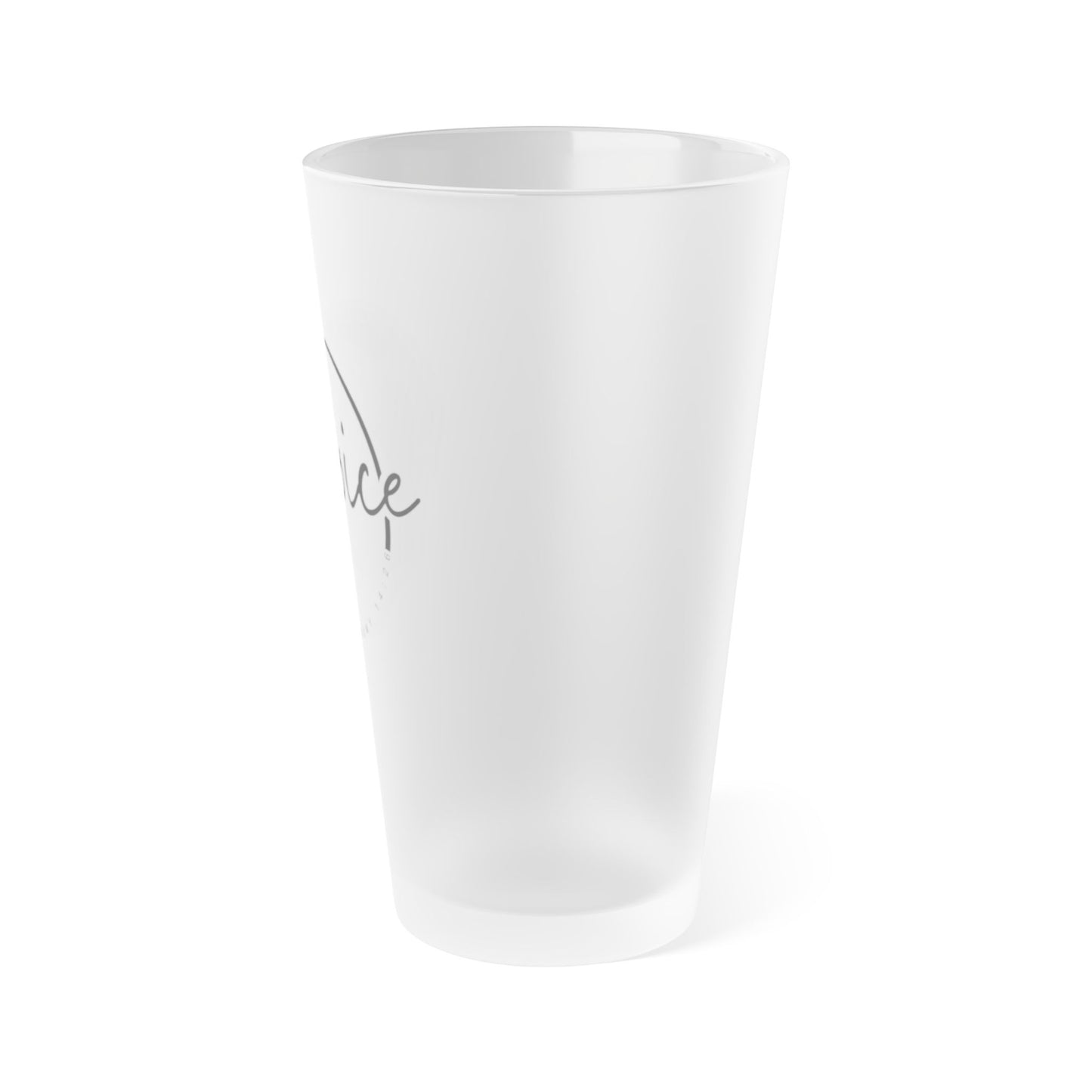 Frosted Pint Glass- Rejoice Deuteronomy 14:26