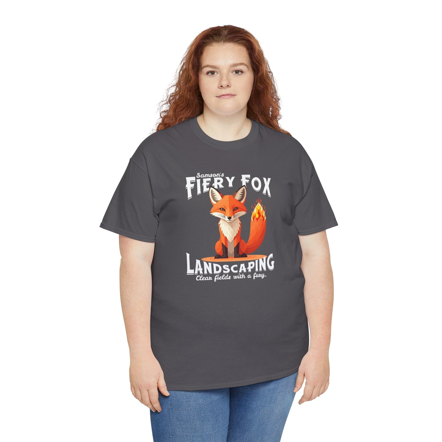 Fiery Fox Landscaping Unisex Heavy Cotton Tee - dark shades