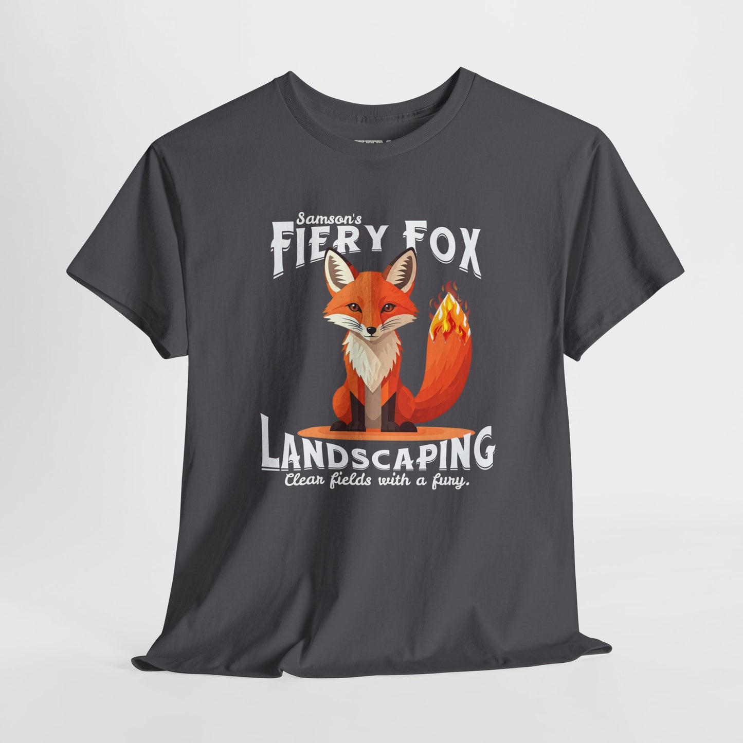 Fiery Fox Landscaping Unisex Heavy Cotton Tee - dark shades