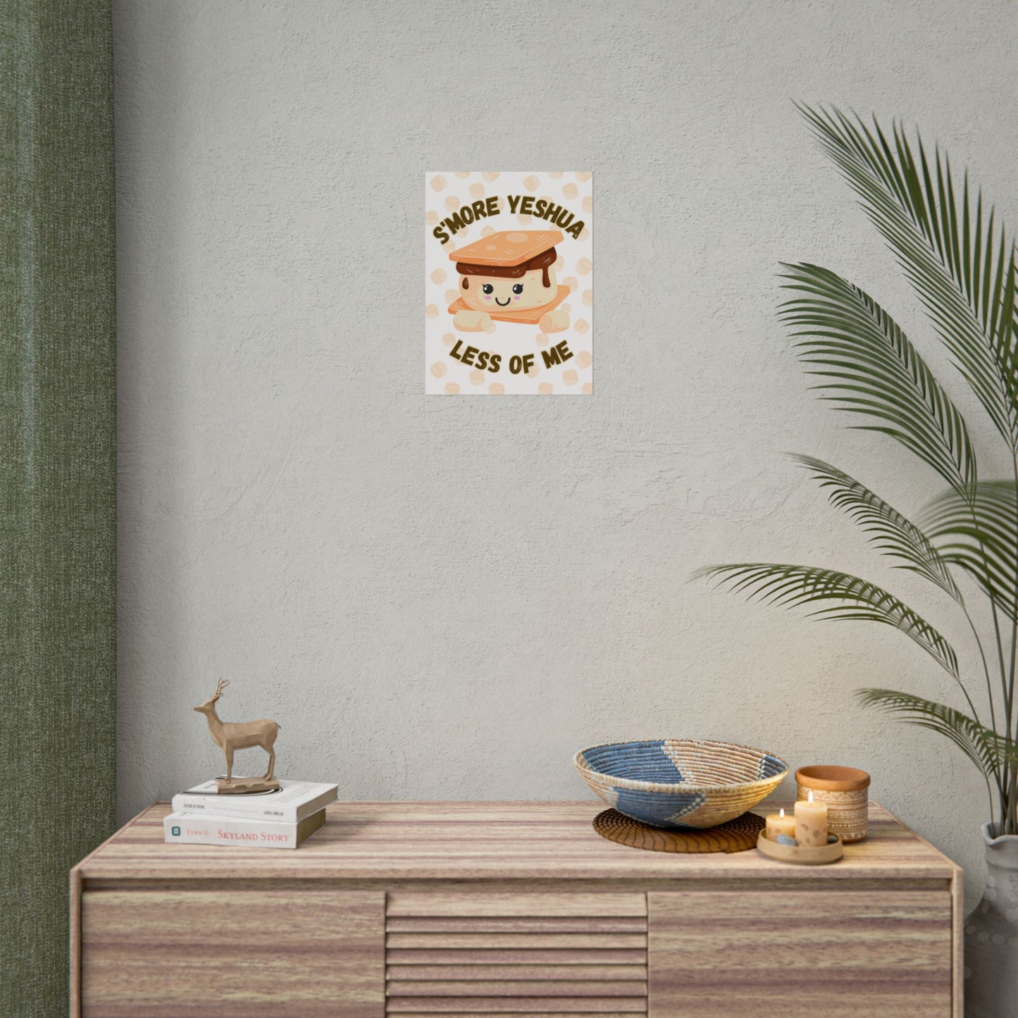 Cute S'more Yeshua Rolled Poster, Whimsical Wall Art, Sweet Kitchen Decor, Playful Gift Idea, Kids Room Wall Art