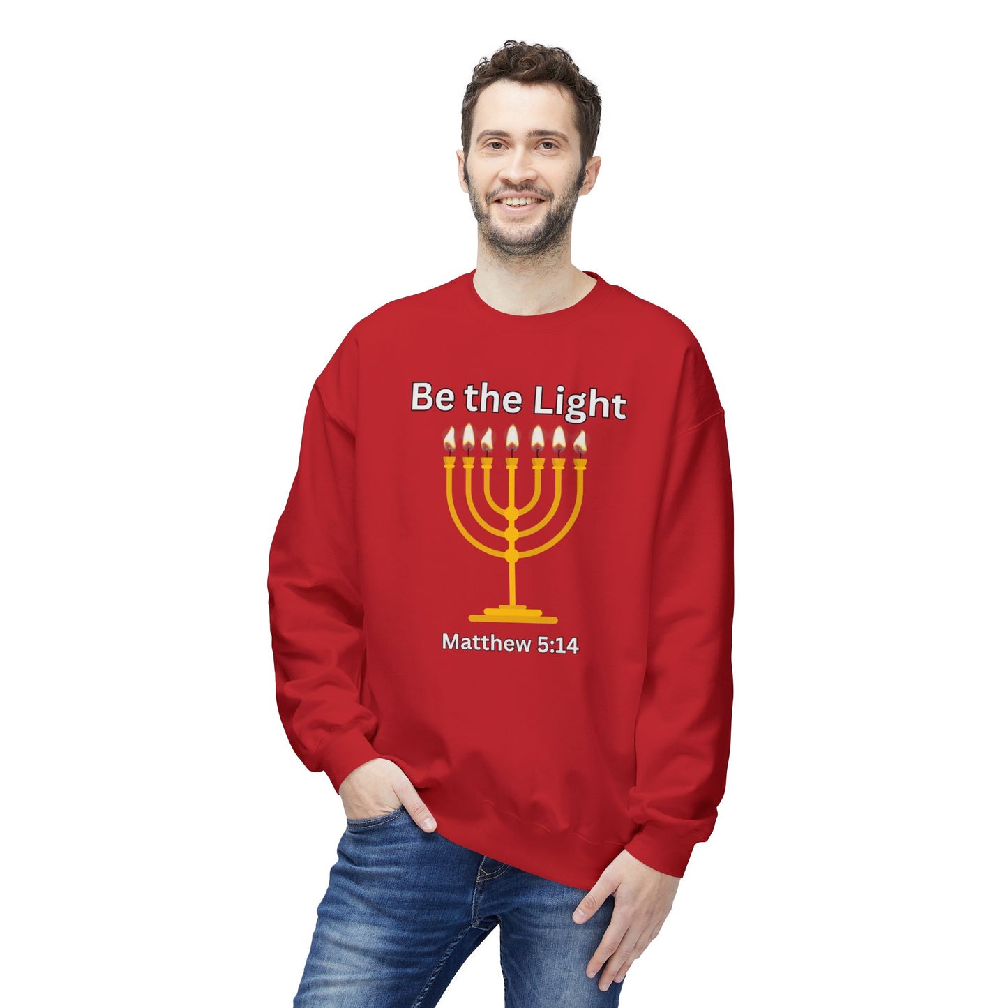 Be The Light Unisex Midweight Softstyle Fleece Crewneck Sweatshirt
