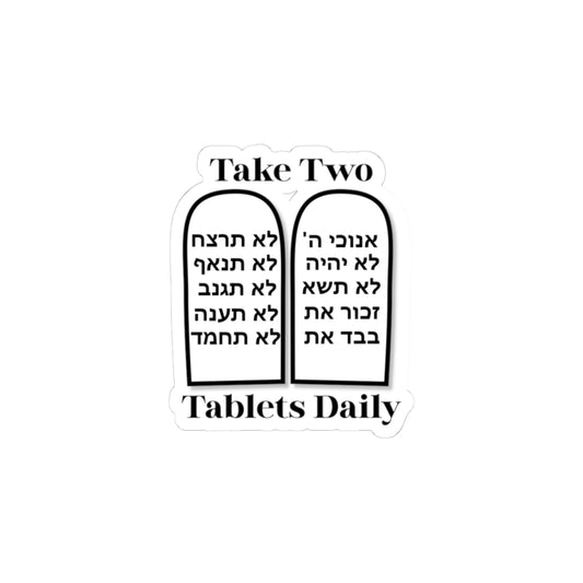 Stickers Prescription Take Two Tablets Daily 10 Commandments