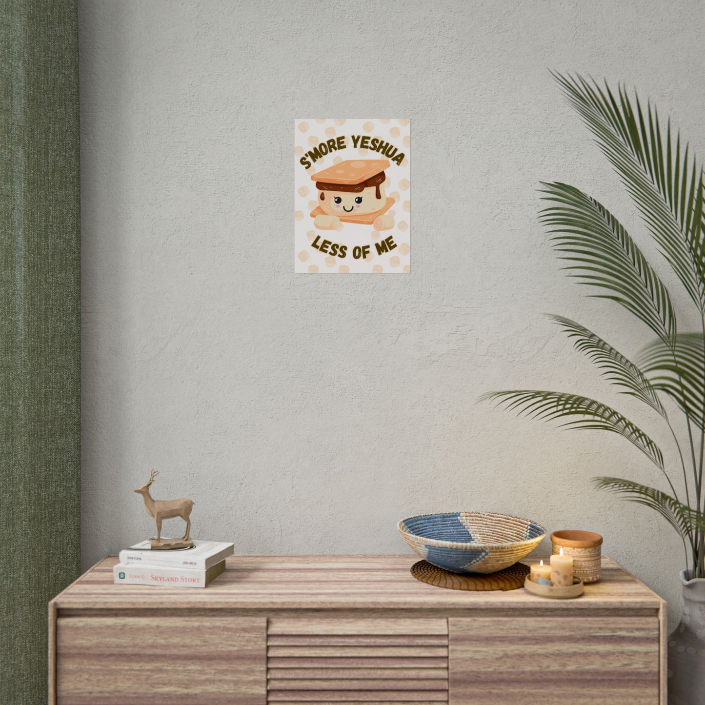 Cute S'more Yeshua Rolled Poster, Whimsical Wall Art, Sweet Kitchen Decor, Playful Gift Idea, Kids Room Wall Art