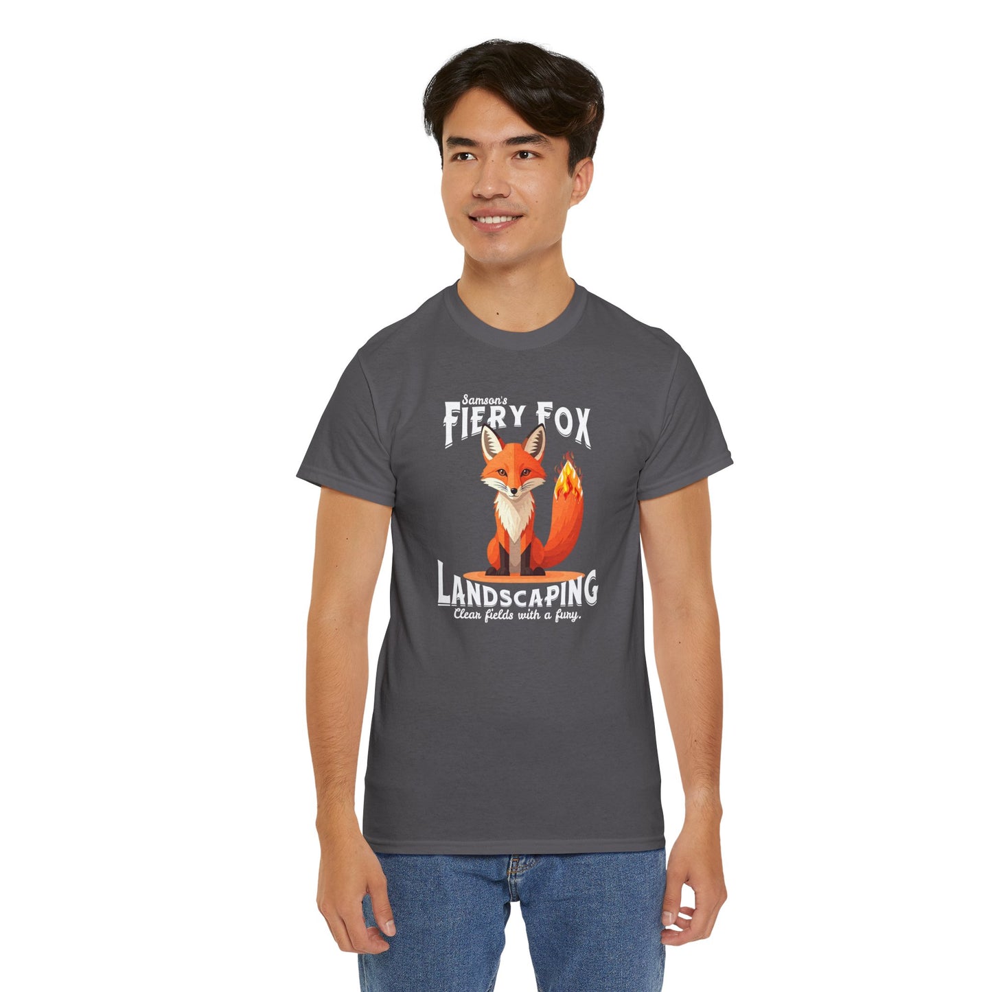 Fiery Fox Landscaping Unisex Heavy Cotton Tee - dark shades