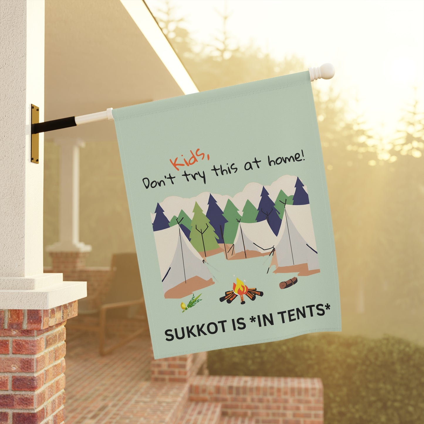 Sukkot is in Tents- Garden & House Banner