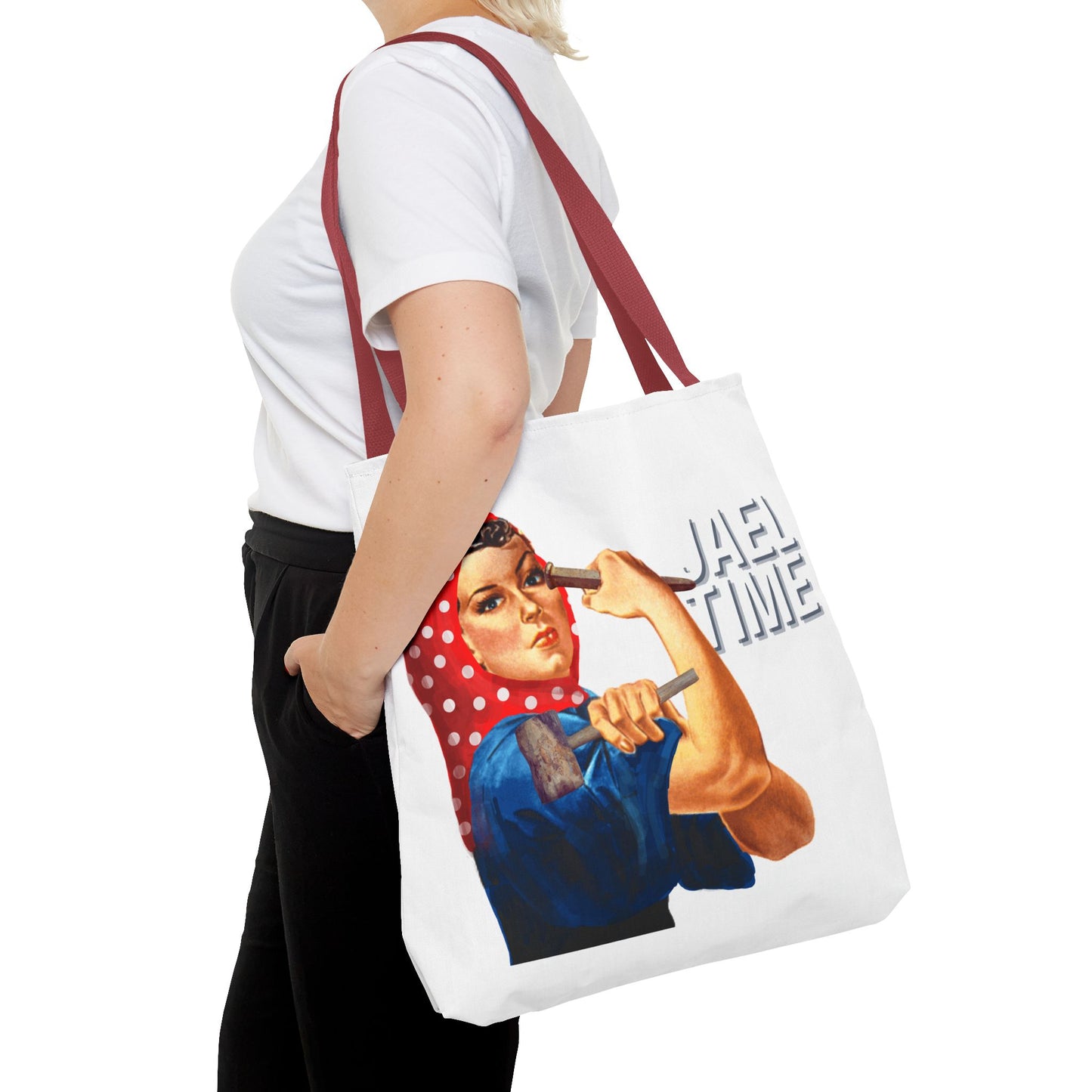 Tote Bag - Jael Time Empowering Design Tent Peg and Hammer Bag