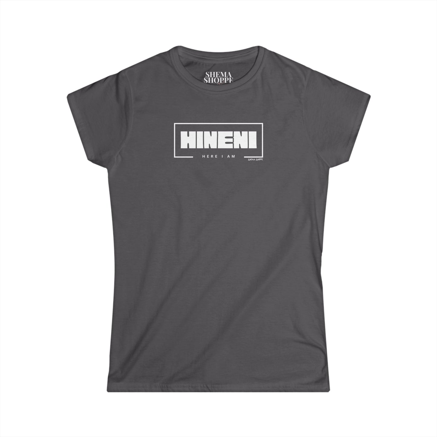 HINENI, Motivational Shirt, Softstyle Fashion, Everyday Wear, Gift for Her, Spiritual Apparel, Bible Inspired Tee