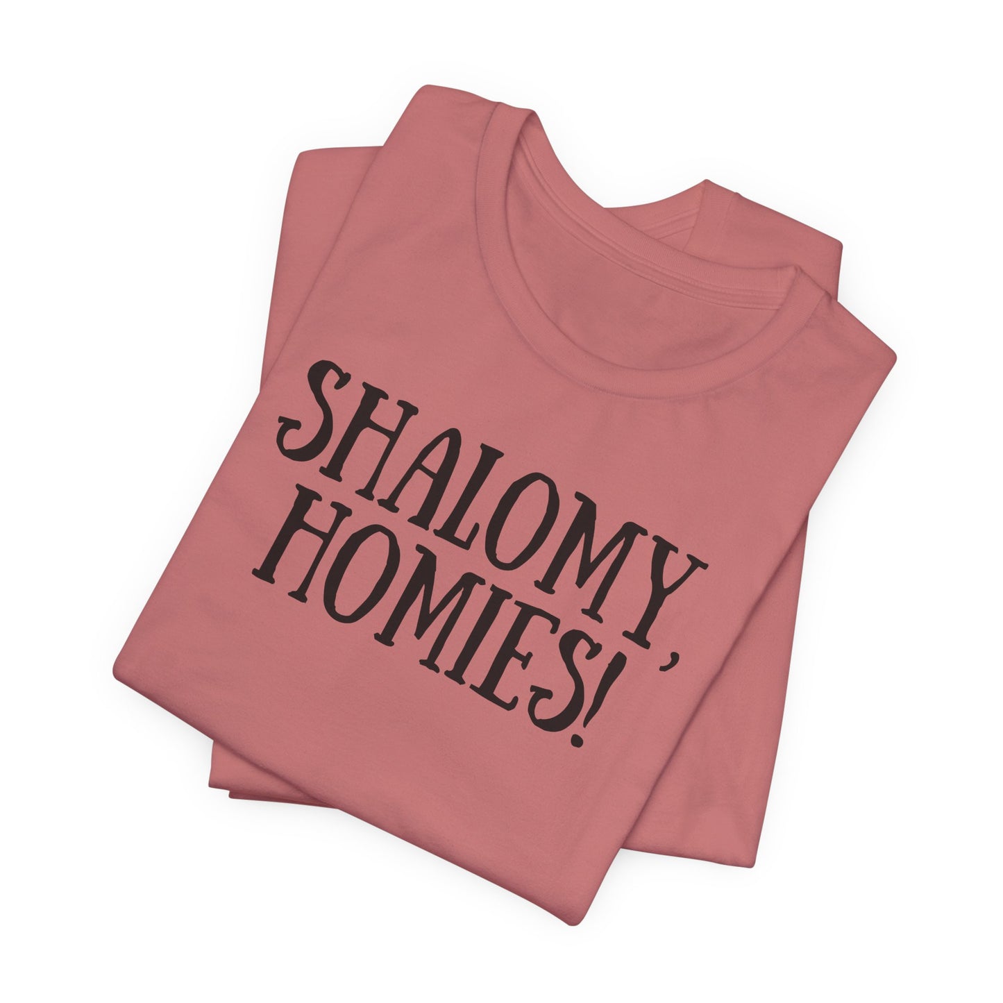 Shalom Homies Tee | Unisex Jersey Short Sleeve Shirt, Casual Wear, Gift for Friends, Unique Quote Shirt, Comfortable Everyday Tee
