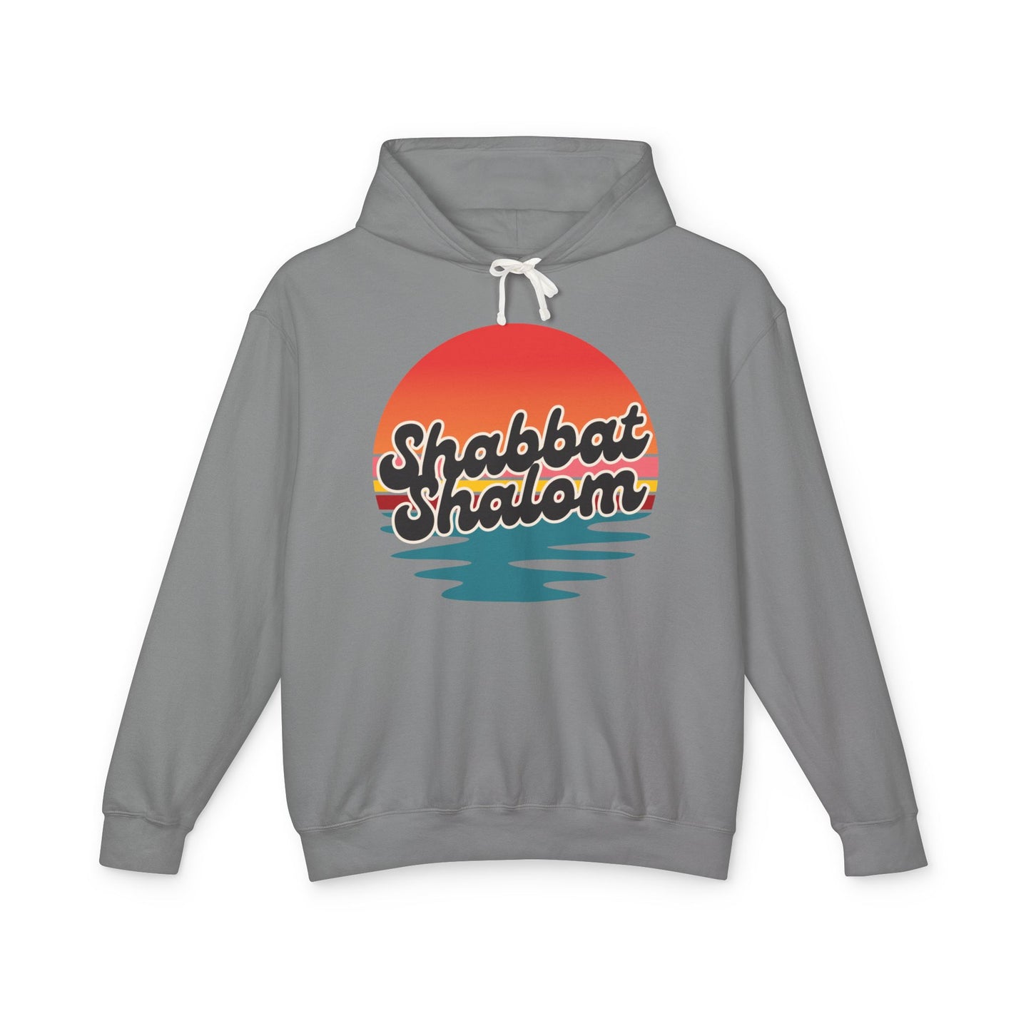 Shabbat Shalom Hoodie, Lightweight Hooded Sweatshirt, Unisex Spiritual Apparel, Torah Life, Cozy Shabbat Wear