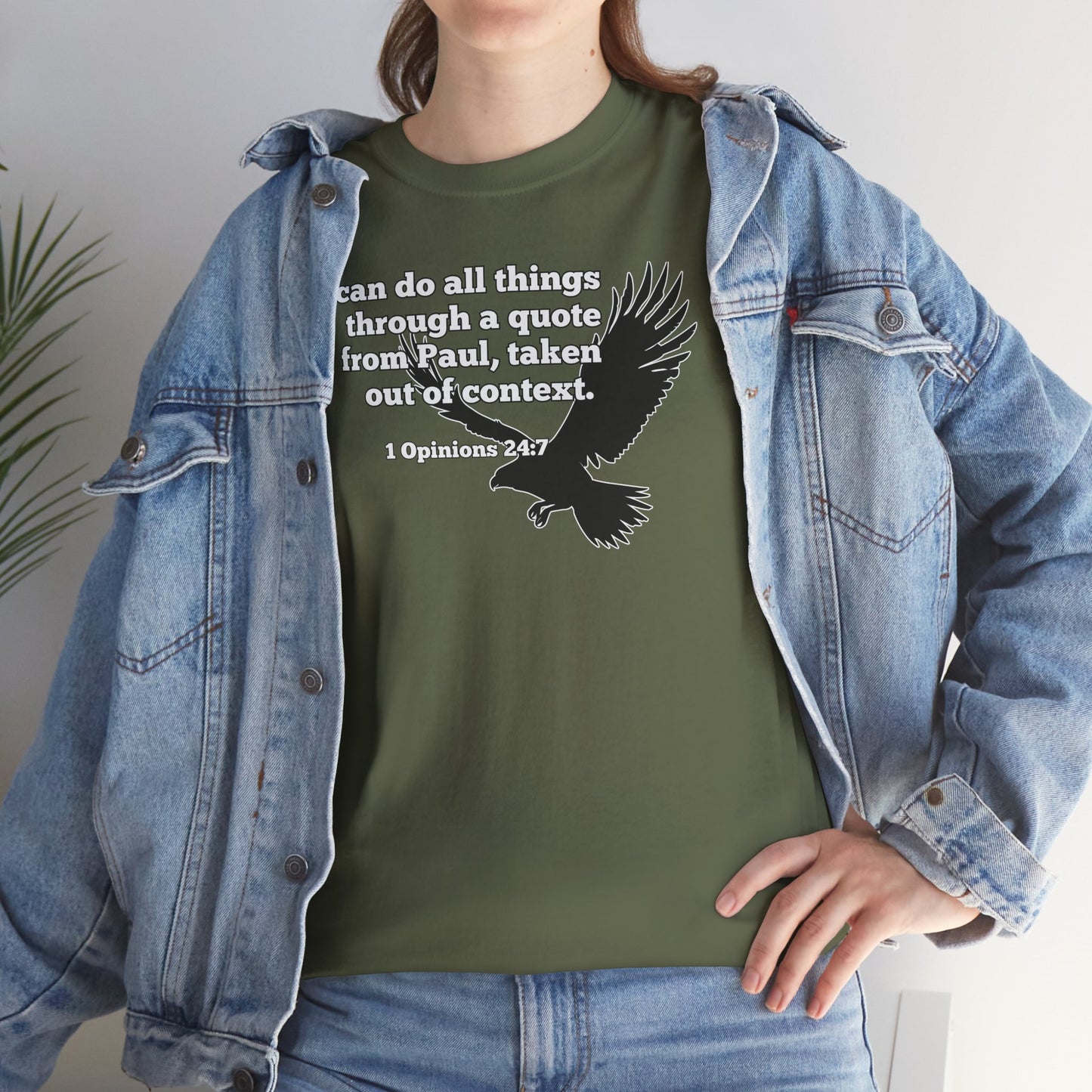 Misquoting Paul Motivational Eagle Tee for Everyday Inspiration, Unisex Tee, Quote T-Shirt, Gifts for Friends, Inspirational Apparel