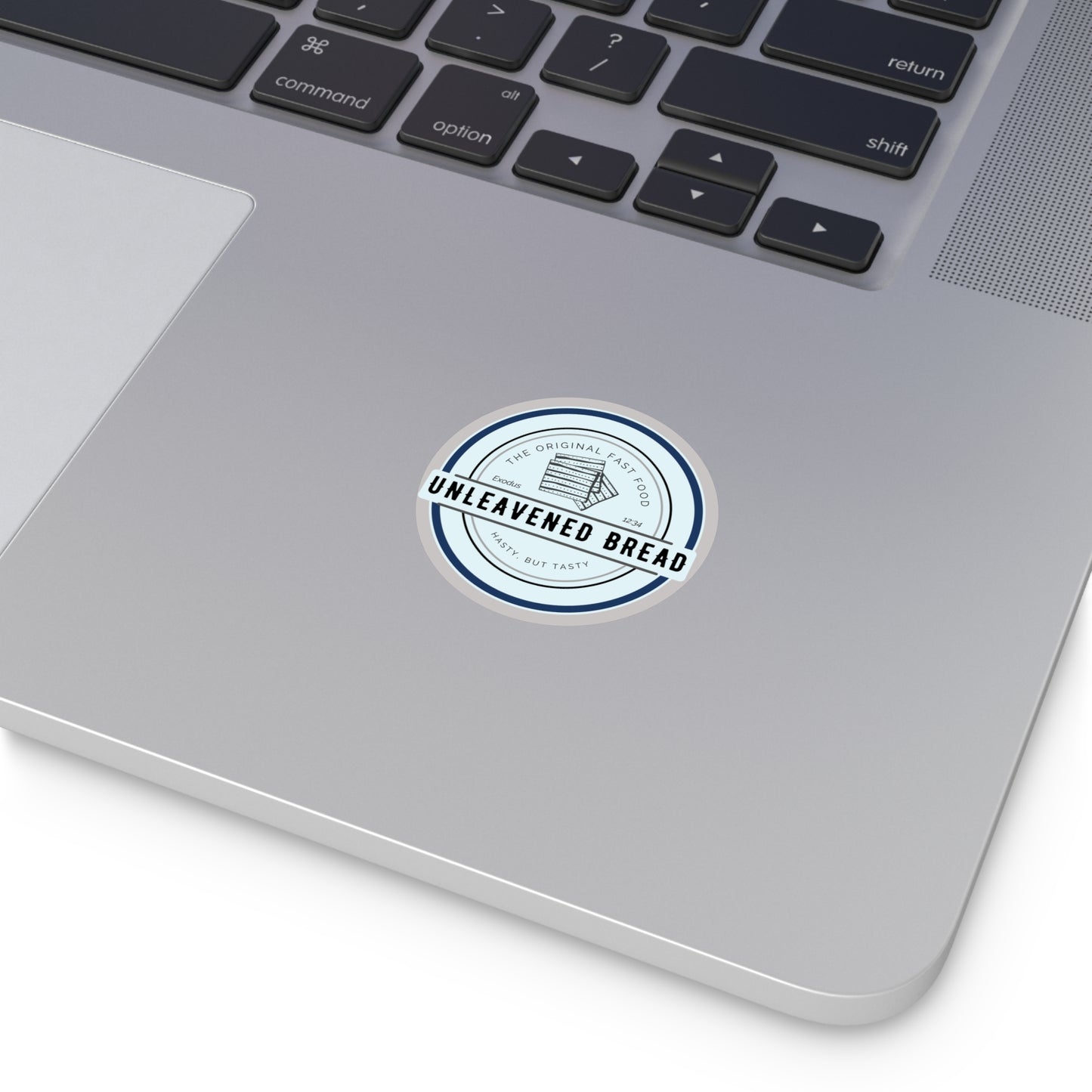 Waterproof Unleavened Bread Round Vinyl Stickers - Hasty But Good Design
