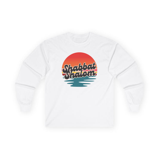 Shabbat Shalom Sunset Long Sleeve Tee