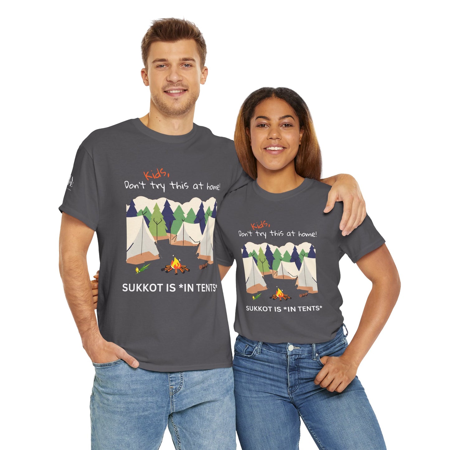 Kids, Don't Try This At Home Sukkot Shirt, dark colors