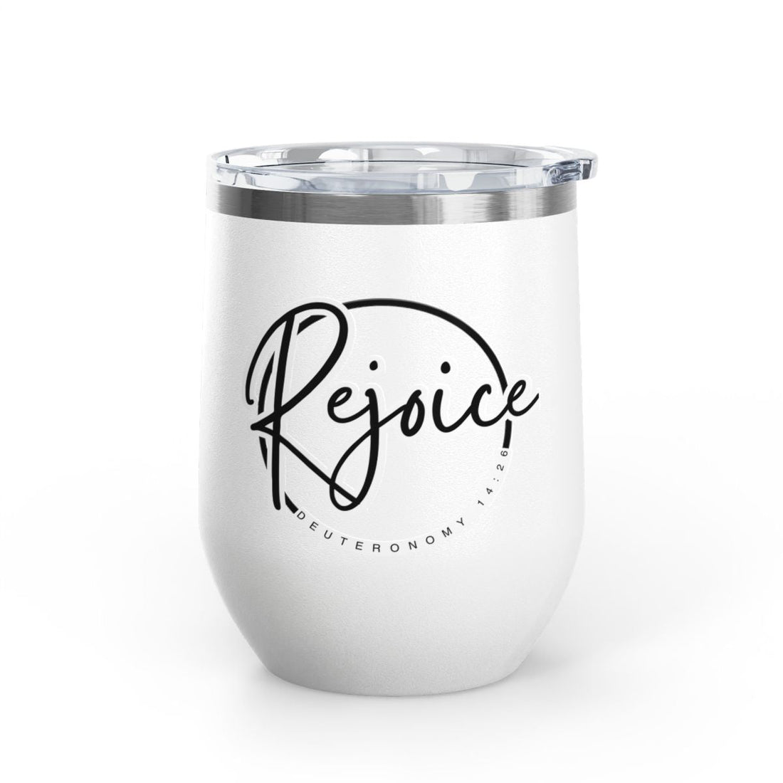 What's the meaning of this biblically based "Rejoice" drinkware?!?