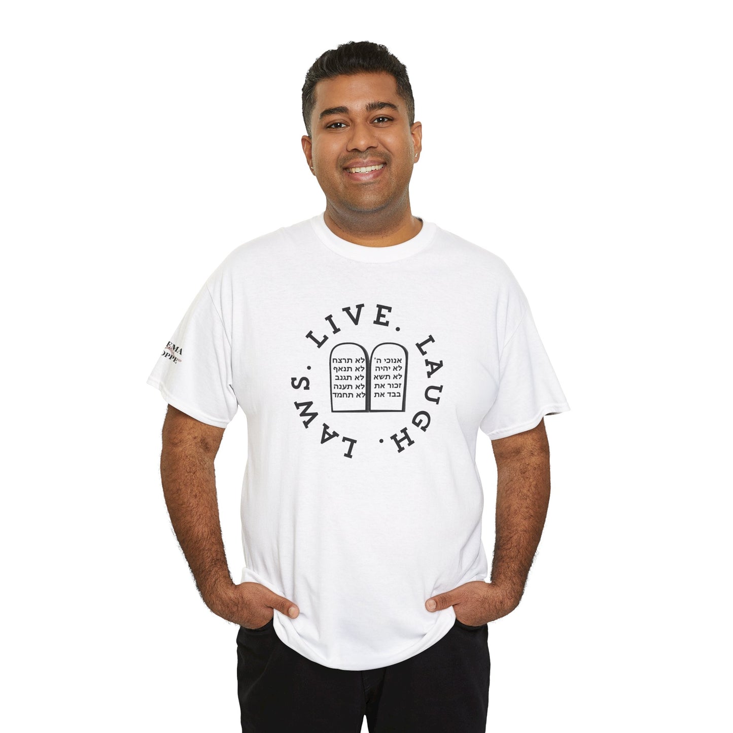 Live Laugh Laws T‑Shirt — Legal Humor Tee with Open Book Graphic