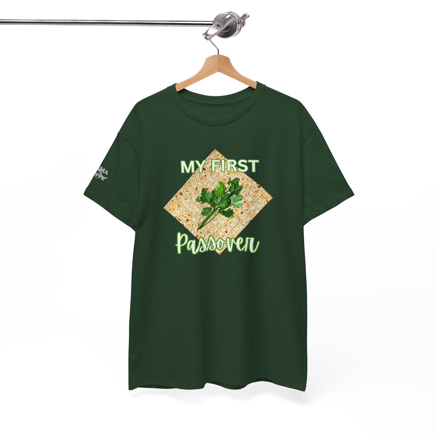 Adults My First Passover T‑Shirt — Seder Matzo & Parsley Pesach Tee
