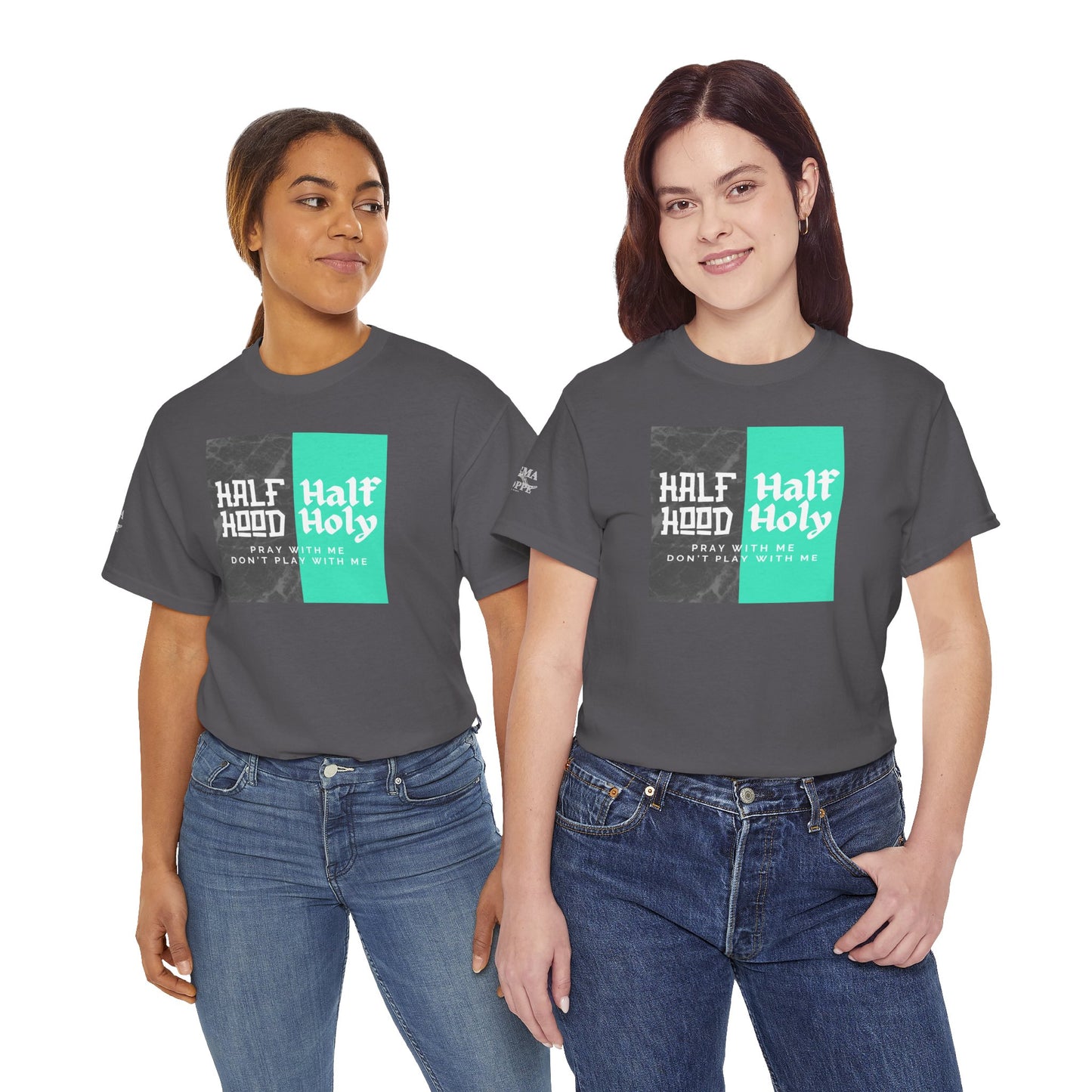 Half Hood/Half Holy Unisex Heavy Cotton Tee