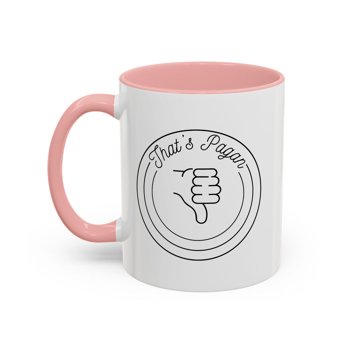 That's Pagan Thumbs Down Accent Coffee Mug