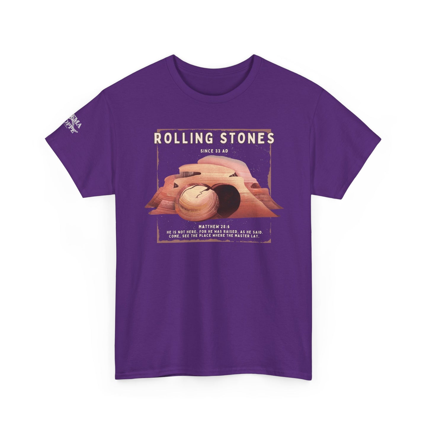 Rolling Stones Since 33 AD Biblical Graphic Tee — "Hebrew Hahas" Vintage Faith Shirt