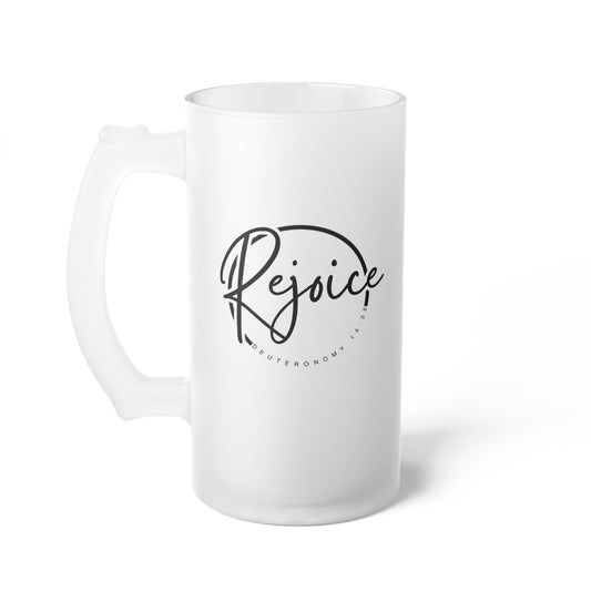 Frosted Beer Mug Rejoice Deuteronomy 14:26