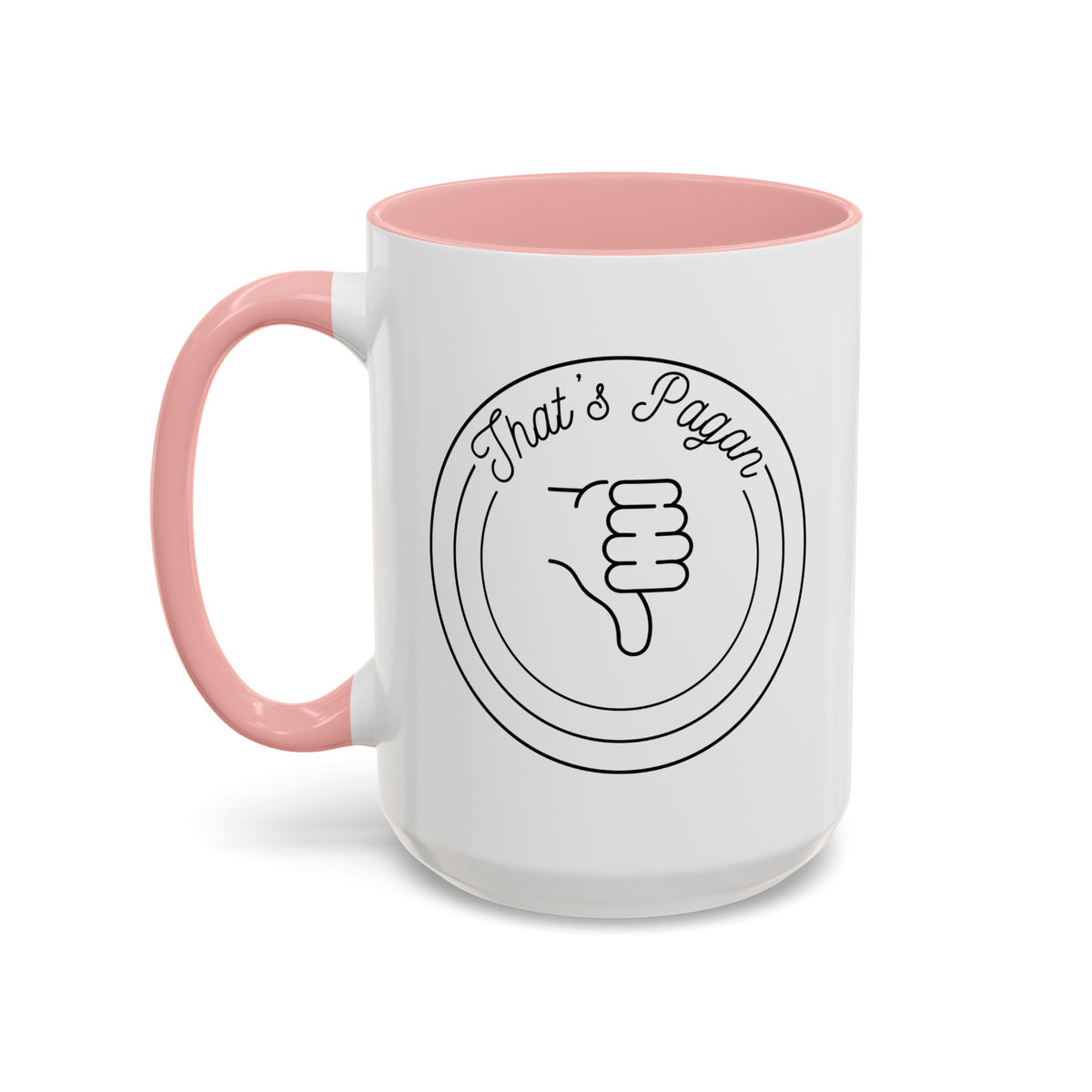 That's Pagan Thumbs Down Accent Coffee Mug