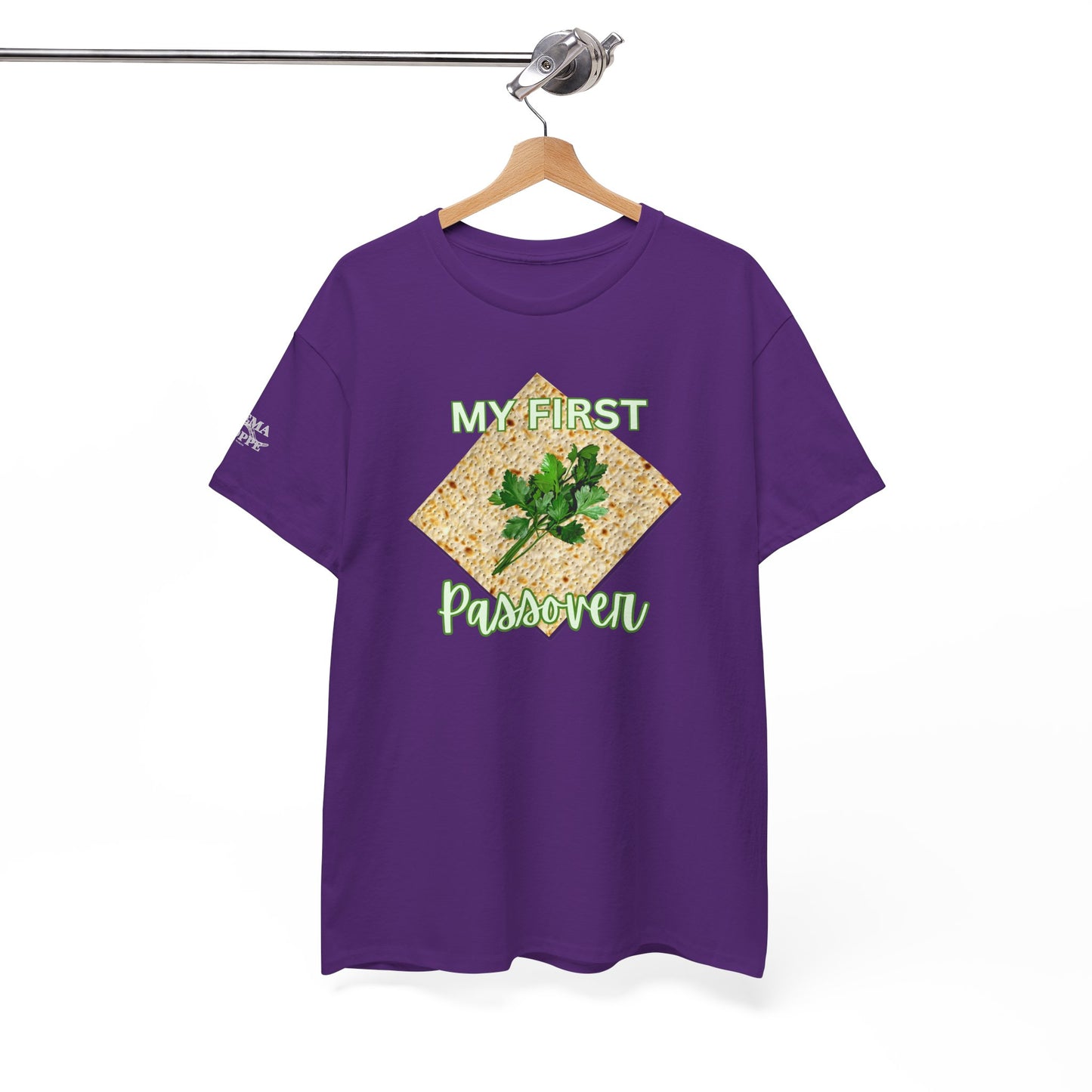 Adults My First Passover T‑Shirt — Seder Matzo & Parsley Pesach Tee