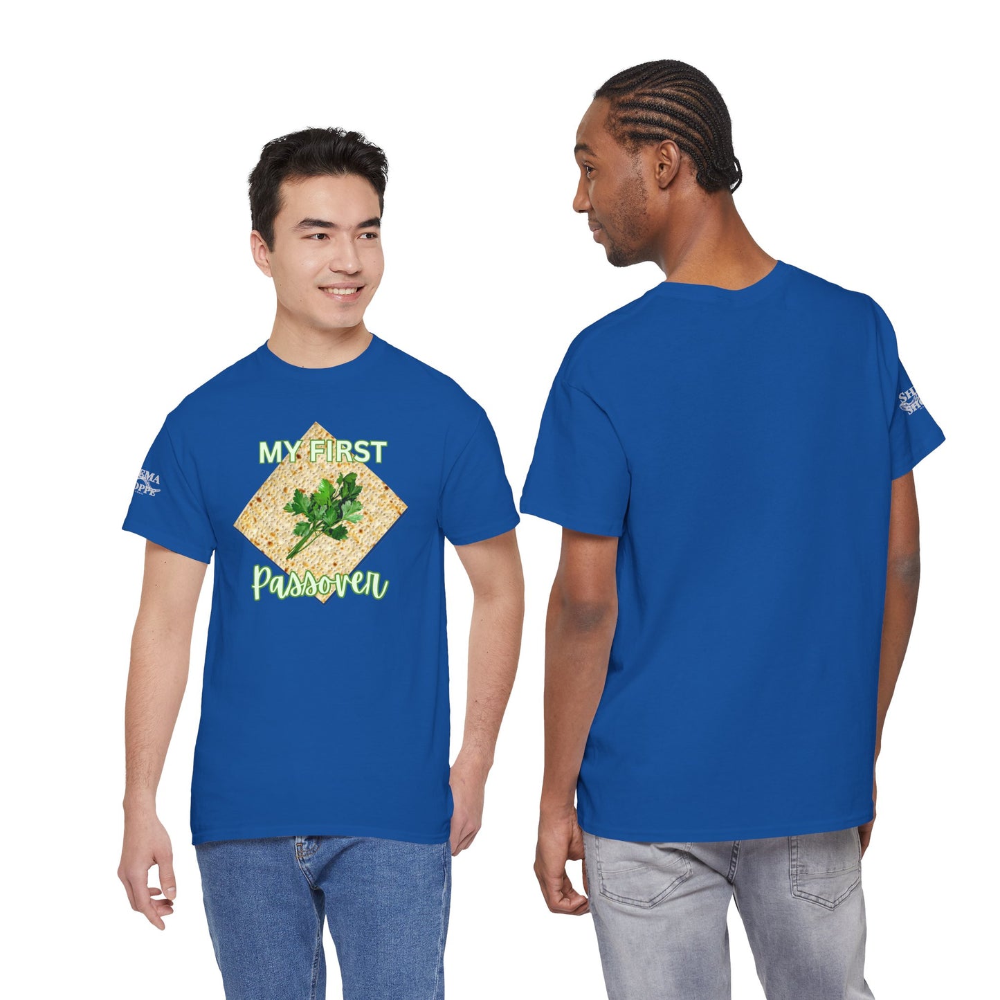 Adults My First Passover T‑Shirt — Seder Matzo & Parsley Pesach Tee
