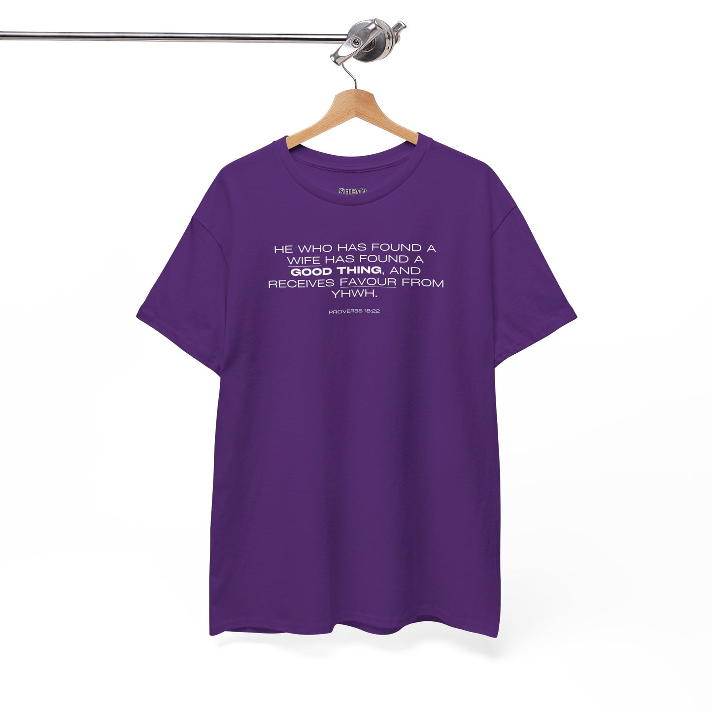 Proverbs 18:22 Men's Tee - Engagements, Weddings, Anniversaries- For The Coordinated Couple 100% Cotton