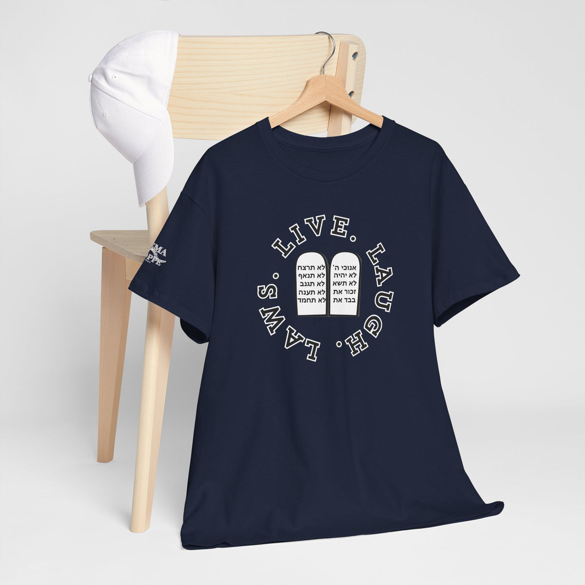 Live Laugh Laws T‑Shirt — Legal Humor Tee with Open Book Graphic
