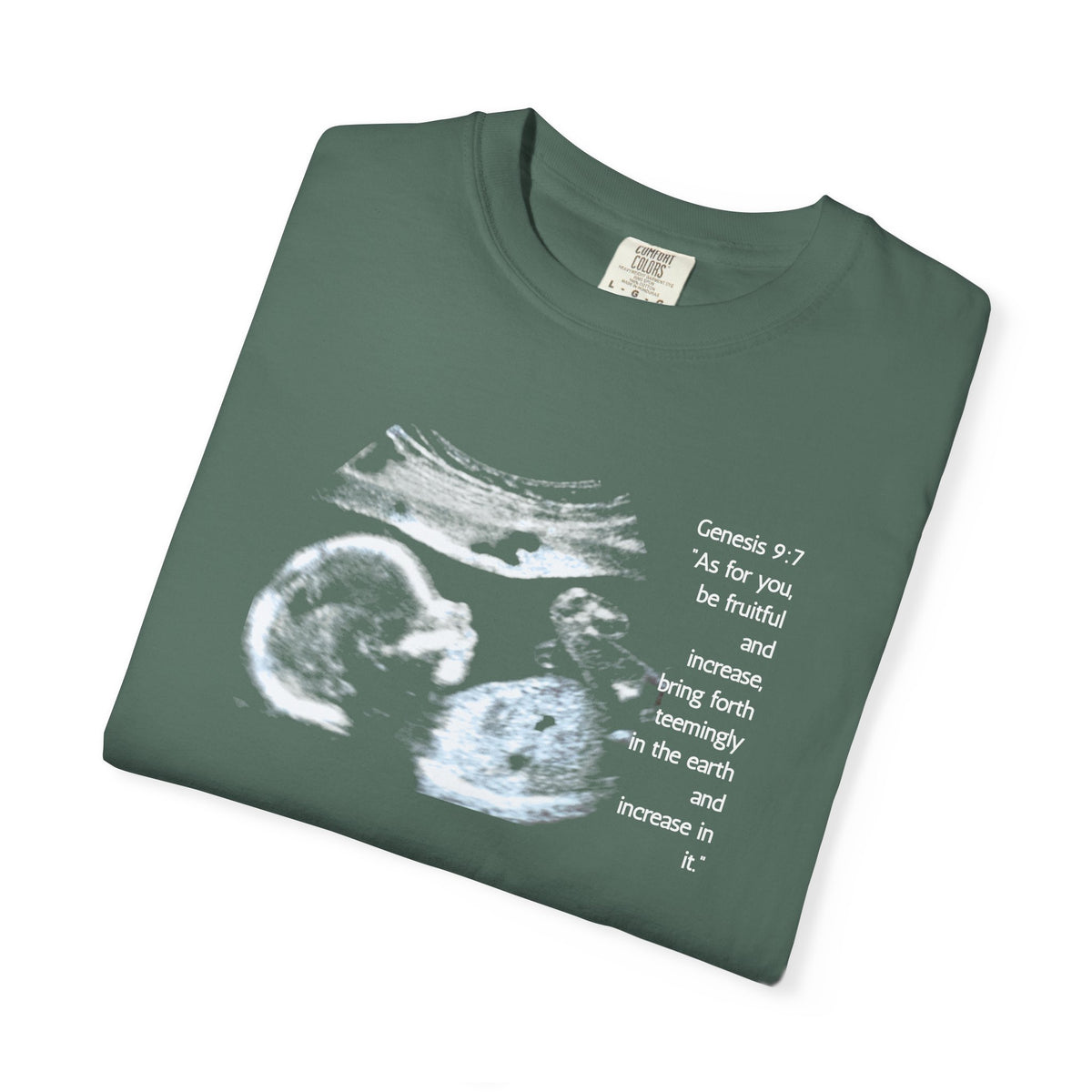 Pregnancy Support Tee - Ultrasound Bible Verse