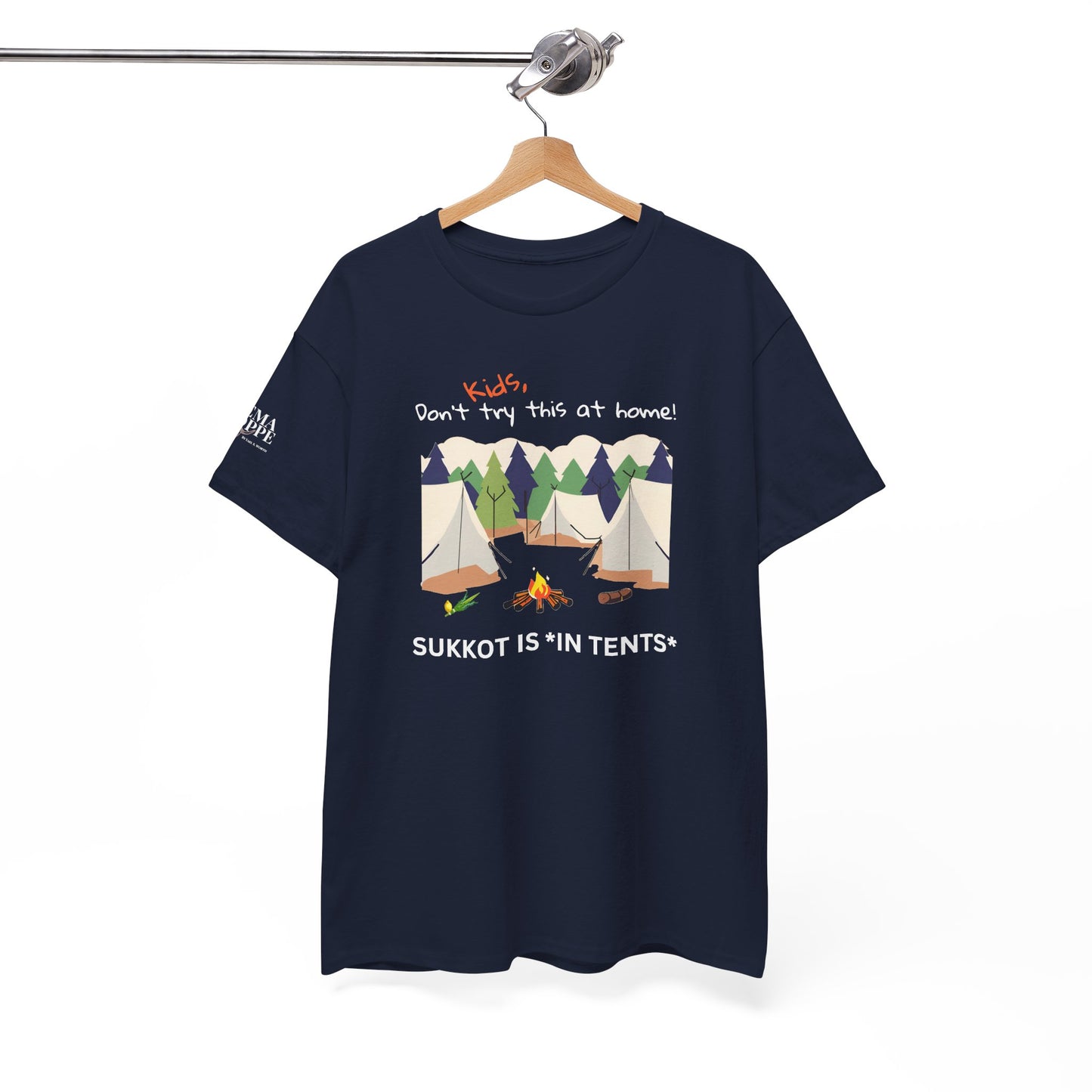 Kids, Don't Try This At Home Sukkot Shirt (dark colors)