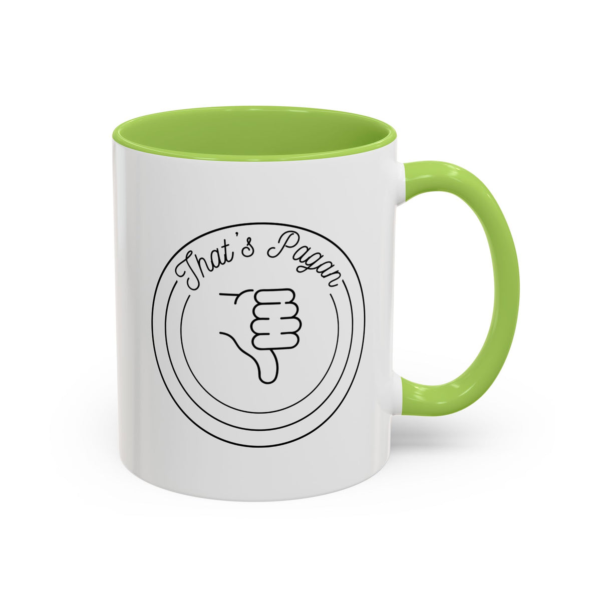 That's Pagan Thumbs Down Accent Coffee Mug