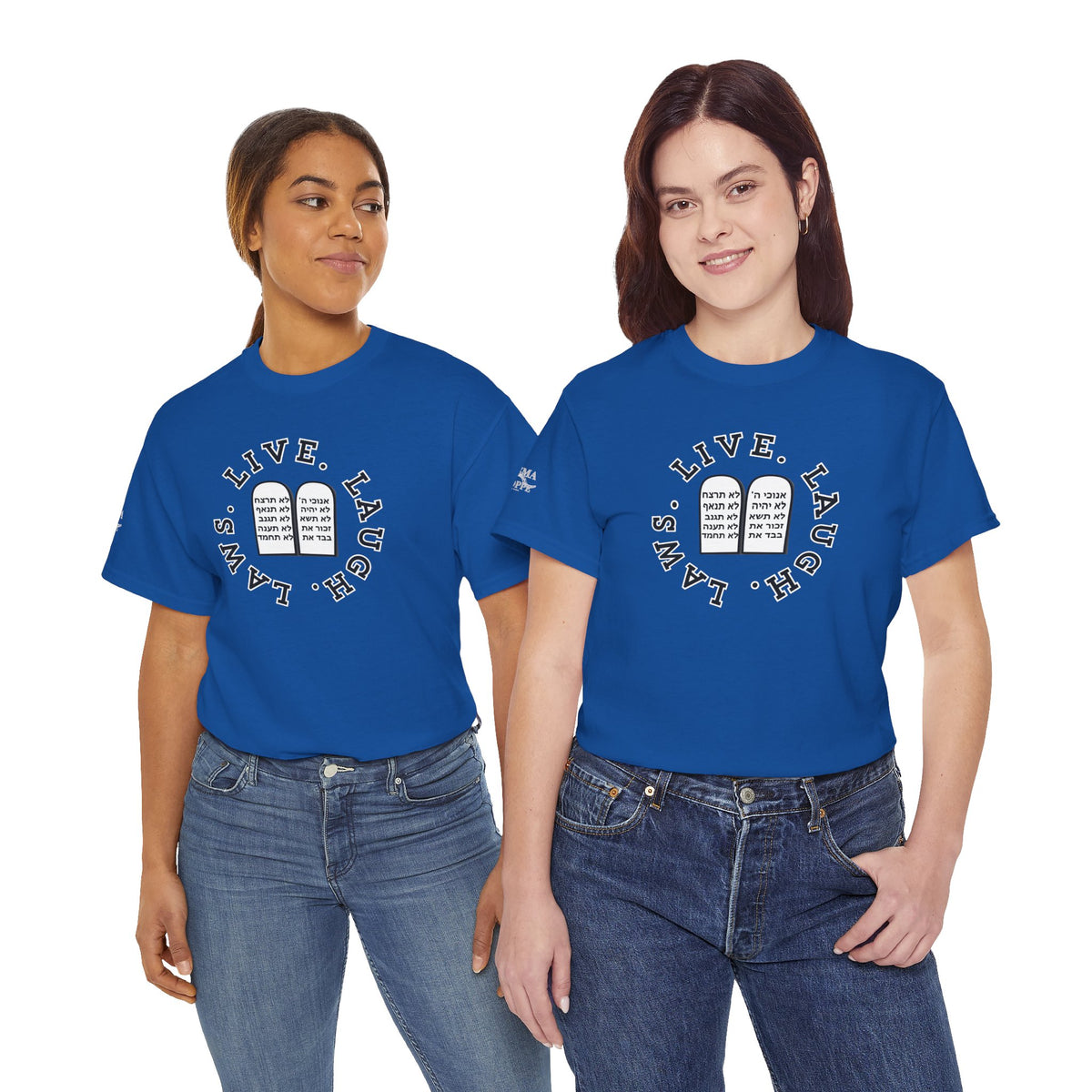 Live Laugh Laws T‑Shirt — Legal Humor Tee with Open Book Graphic