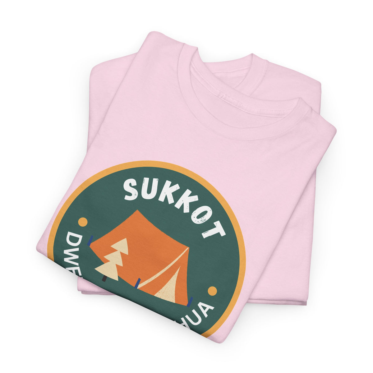 Sukkot Camping Tee — “Dwell With Yeshua” Biblical Feast T‑Shirt