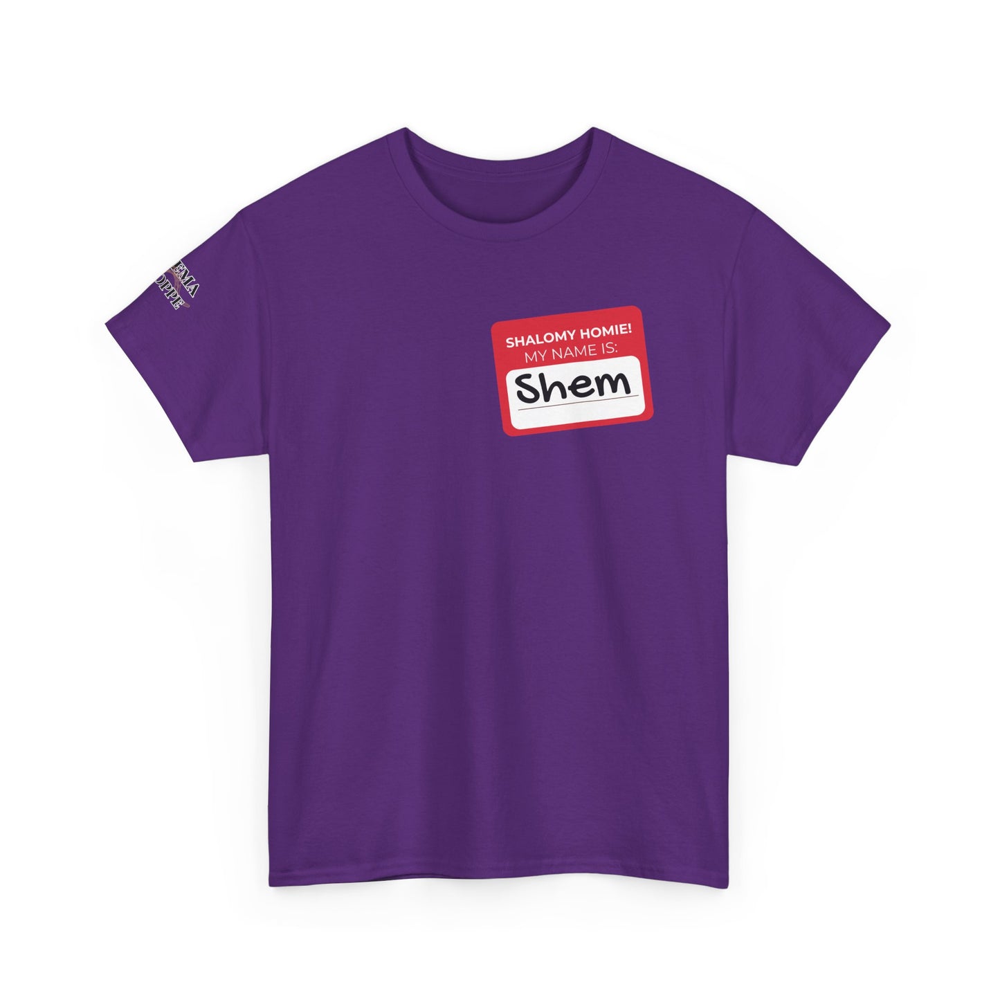 Personalizable Shalomy Homies! Name Tag Unisex Heavy Cotton Tee