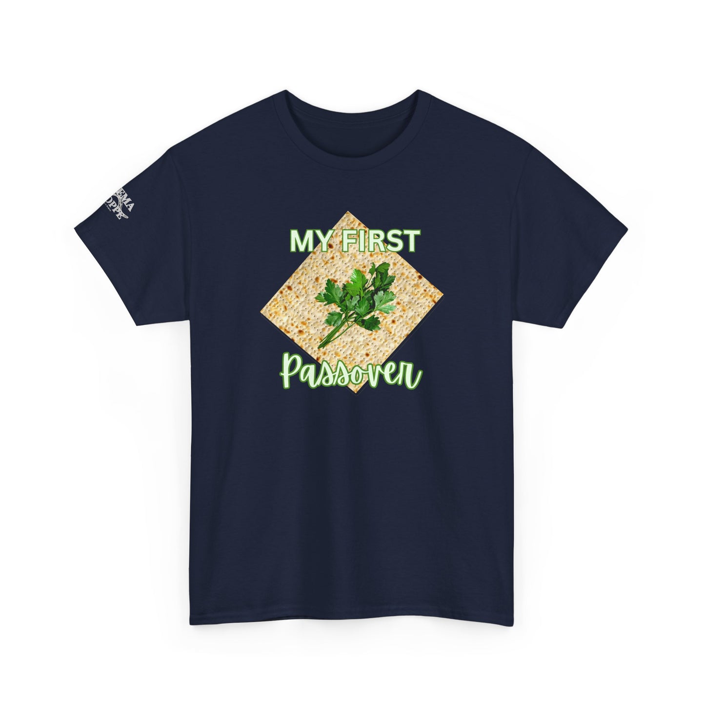 Adults My First Passover T‑Shirt — Seder Matzo & Parsley Pesach Tee