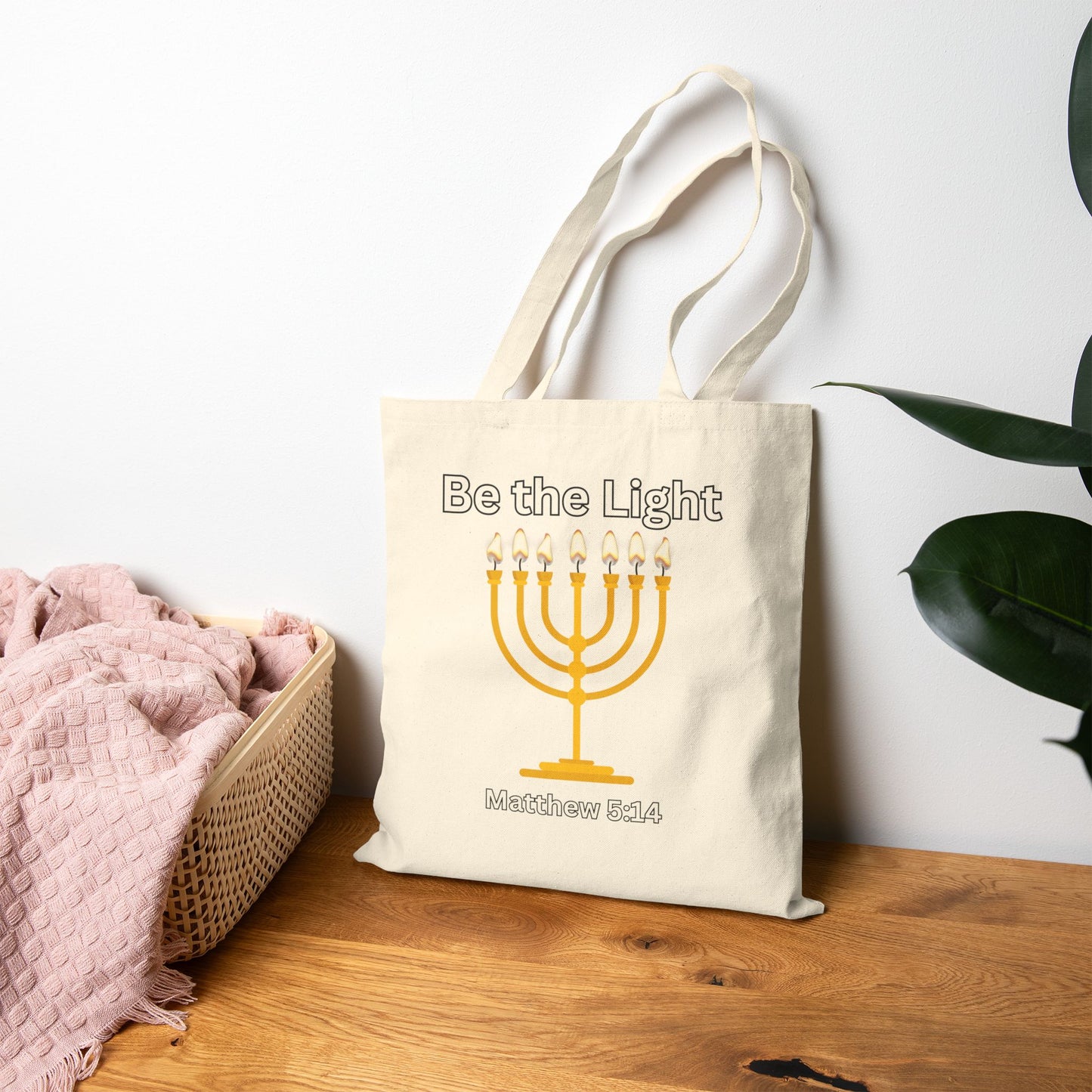 Be the Light- Cotton Canvas Tote Bag