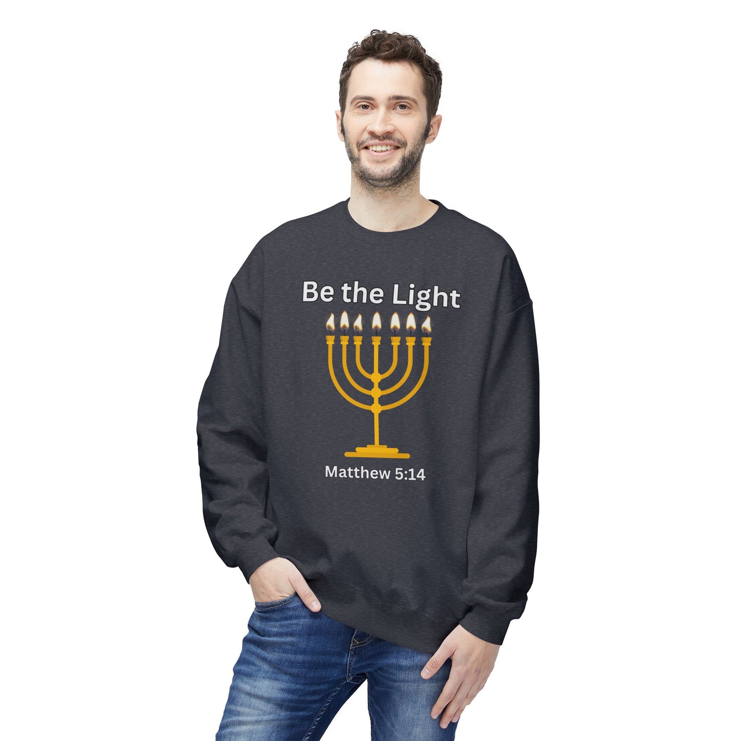 Be The Light Unisex Midweight Softstyle Fleece Crewneck Sweatshirt