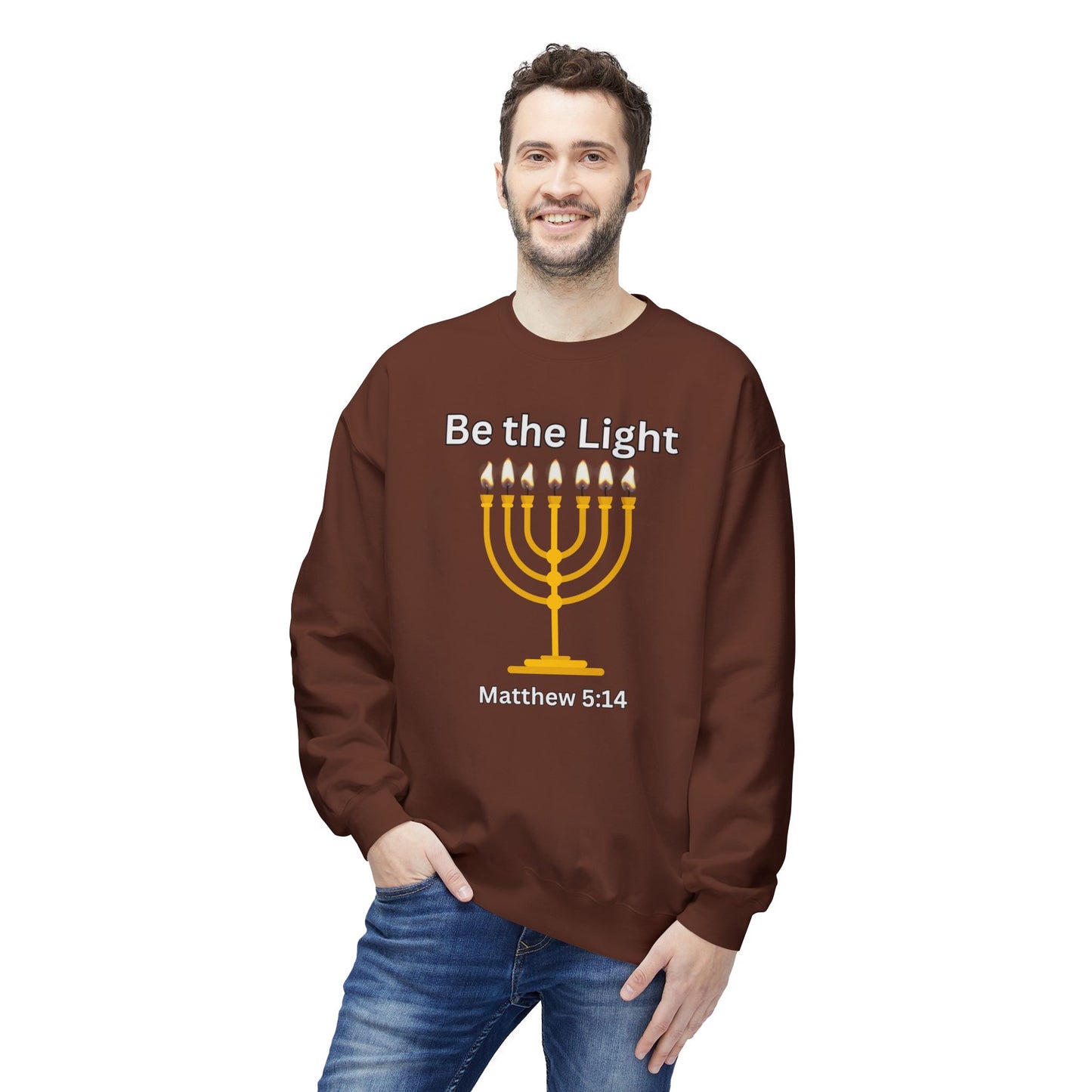Be The Light Unisex Midweight Softstyle Fleece Crewneck Sweatshirt